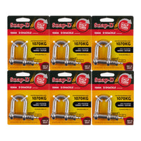 New SNAP-D 10mm D Shackle - 6 Pack Special #SD10DSS6PK
