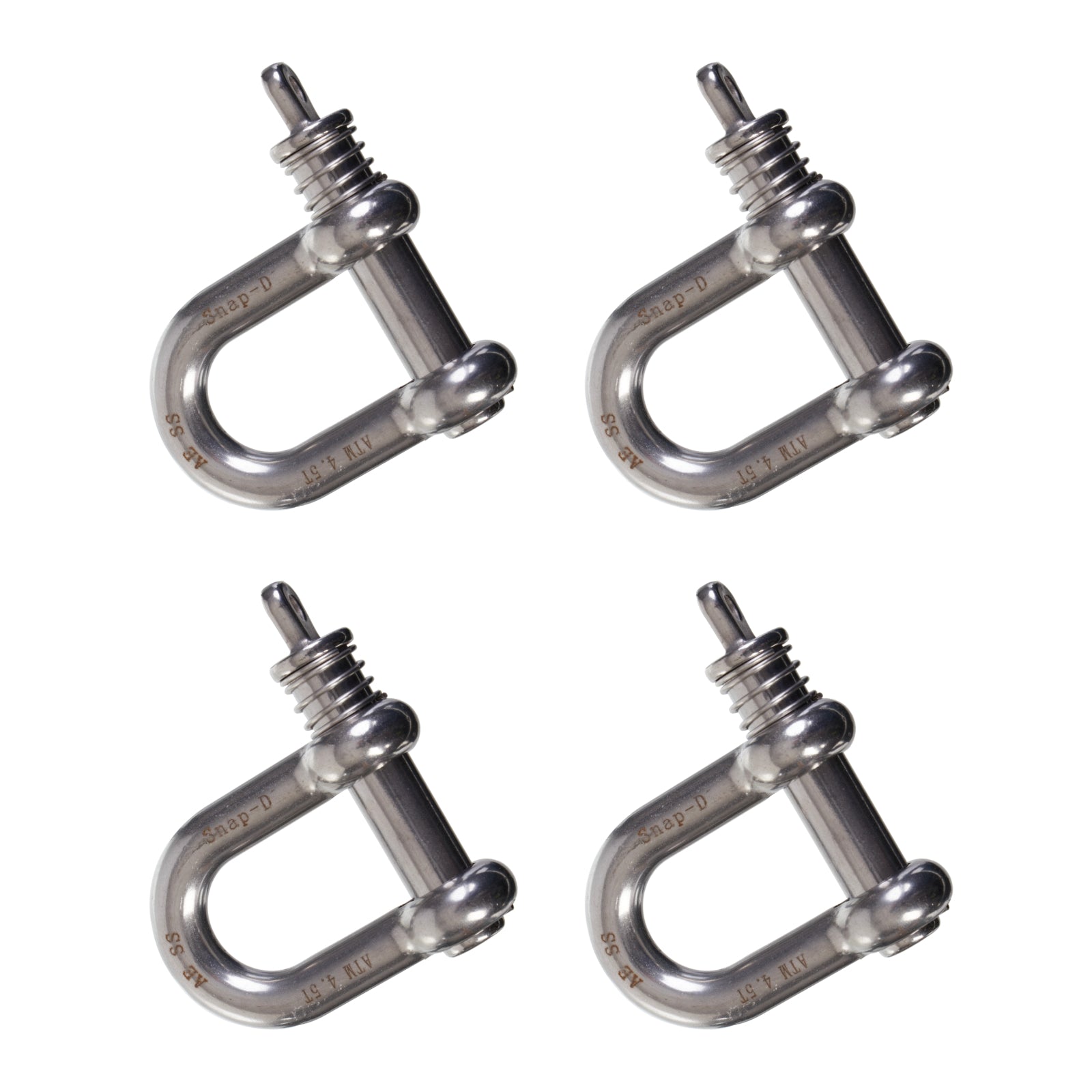 New SNAP-D 17mm D Shackle - 4 Pack Special #SD17DSS4PK