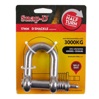 New SNAP-D Stainless Steel D-Shackle - 17mm #SD17DSS