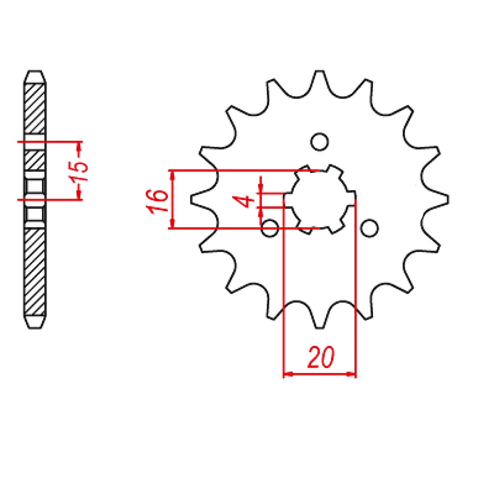 New MTX 418 Steel Sprocket - Front #428 (14T) #SPF06614