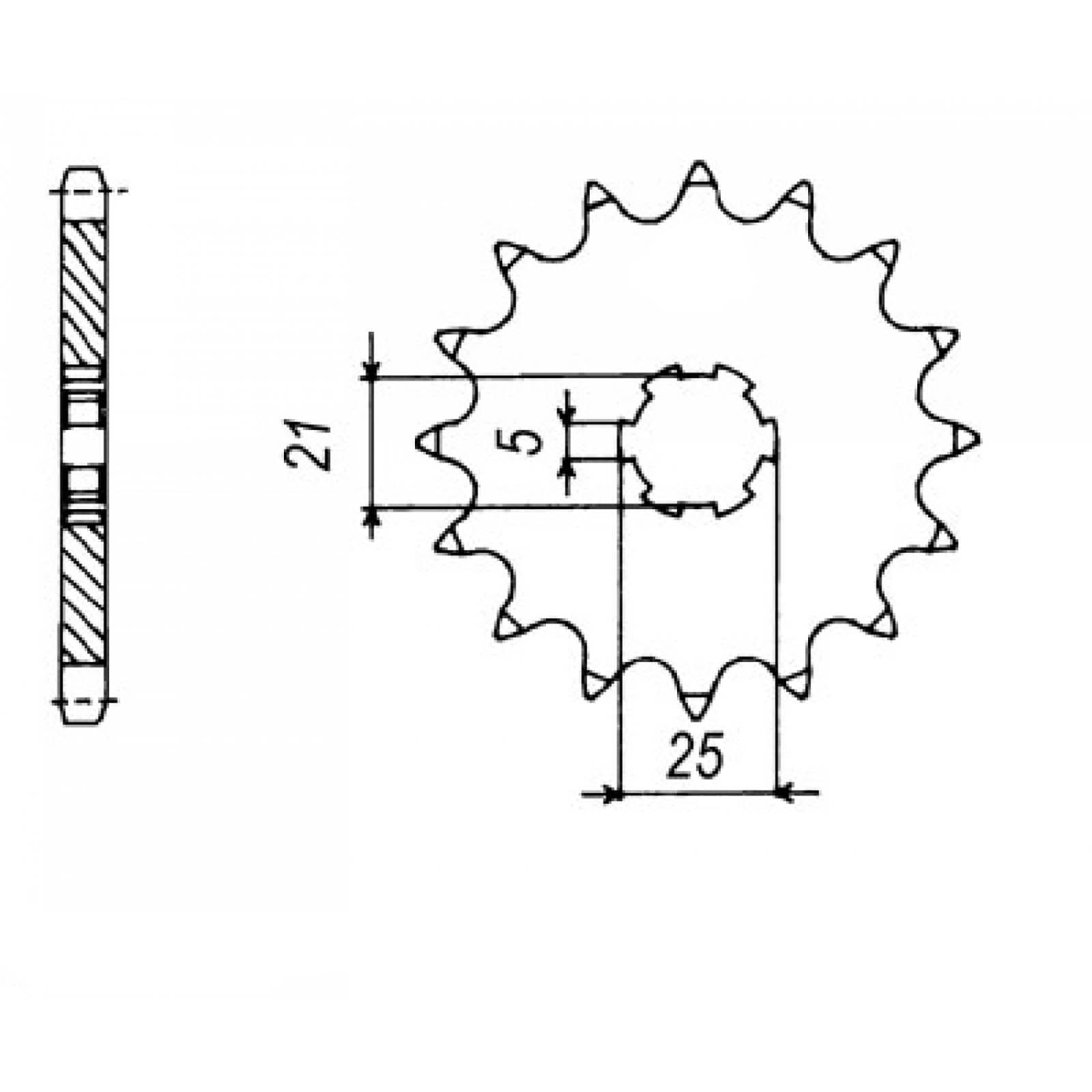 New MTX 1467 Steel Sprocket - Front #428 (13T) #SPF07413