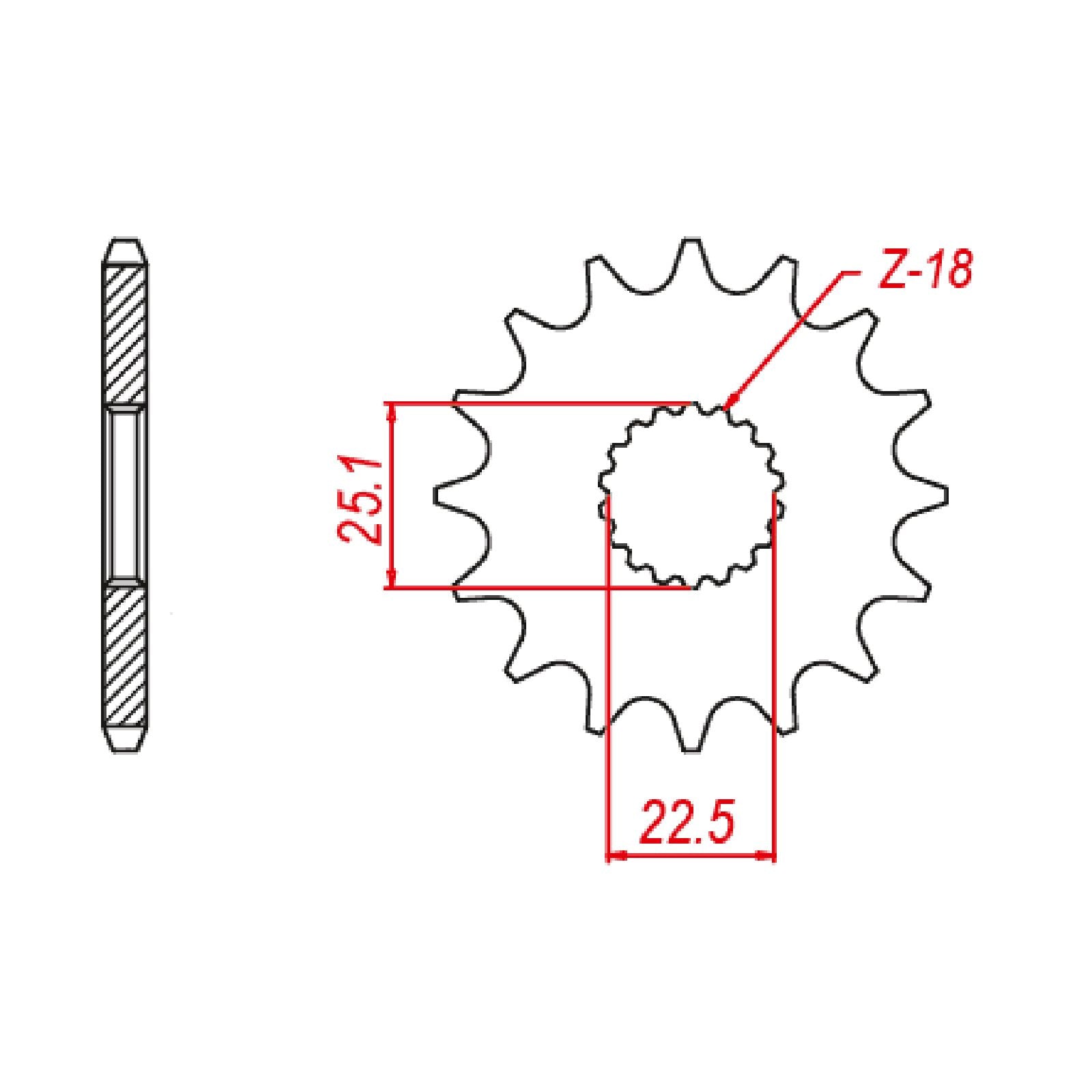 New MTX 1185 Steel Sprocket - Front #520 (17T) #SPF118517