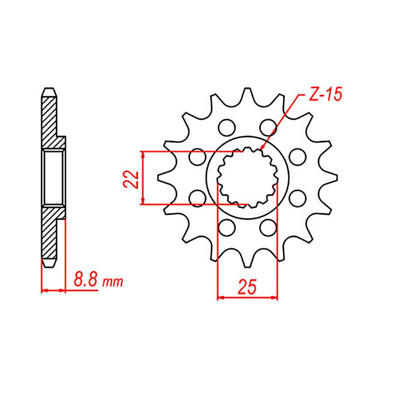 New MTX 1901 Steel Sprocket - Front #520 (12T) #SPF124812