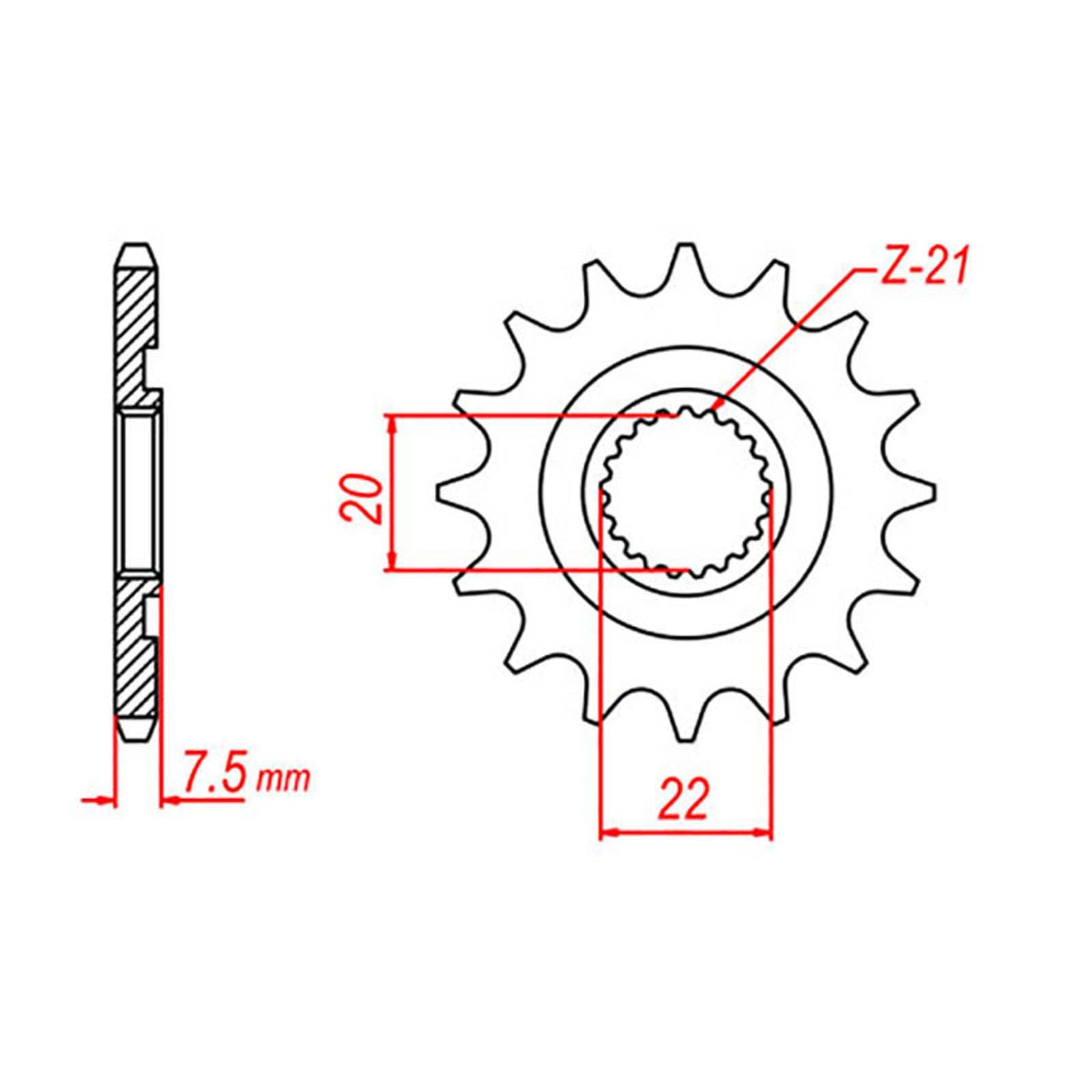 New MTX 1323 Hornet Lightweight Steel Sprocket - Front #520 (14T) #SPF132314H