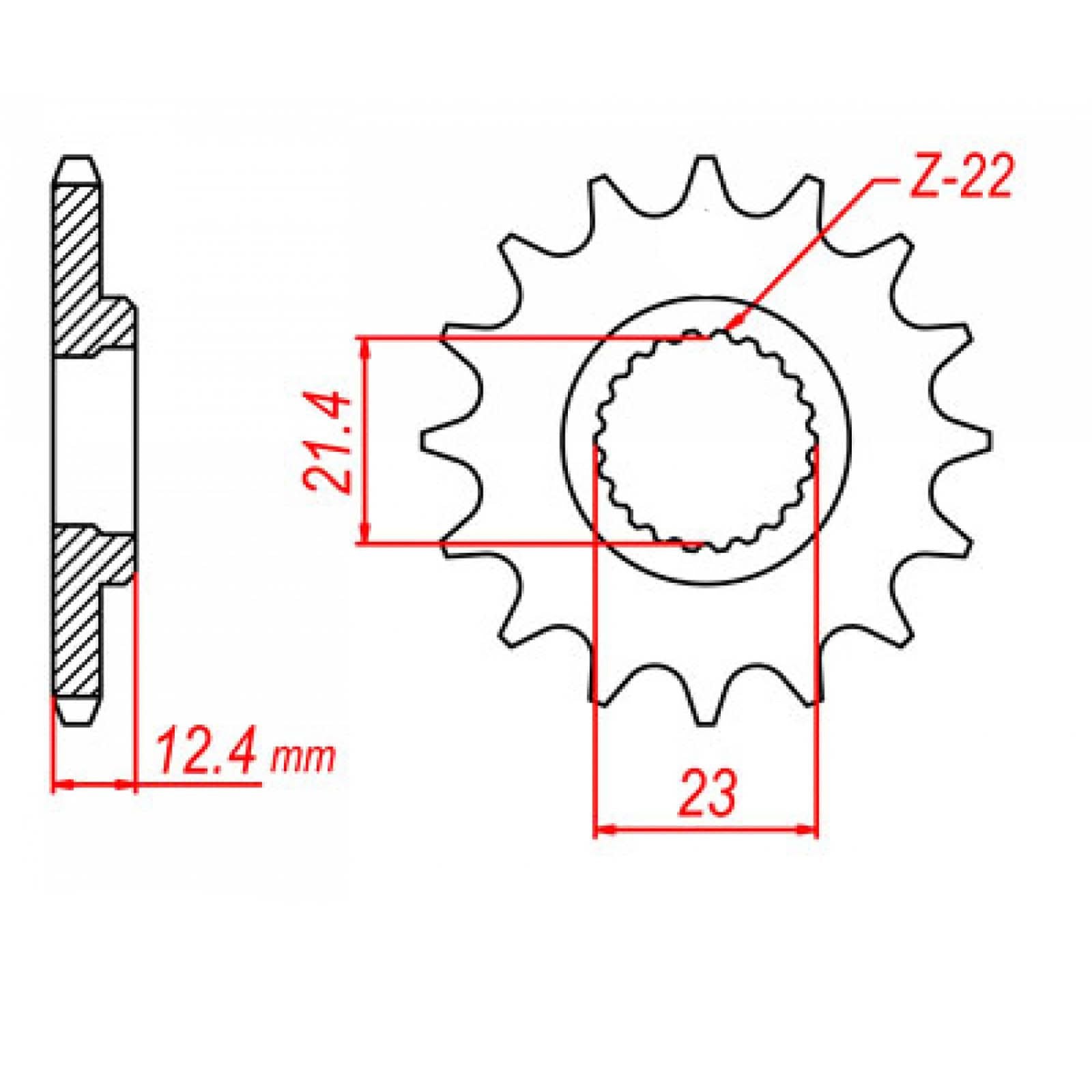 New MTX 1593 Steel Sprocket - Front #520 (14T) #SPF159314