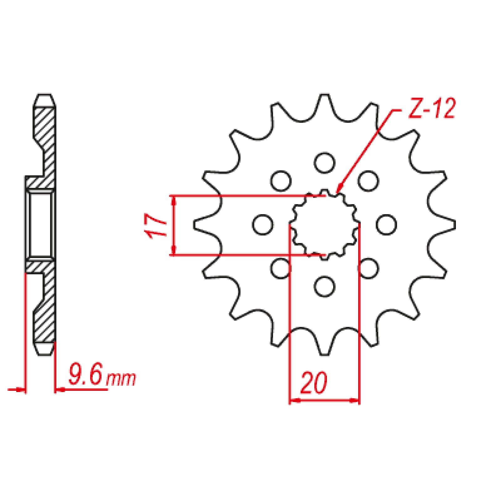 New MTX 1905 Steel Sprocket - Front #428 (13T) #SPF190513