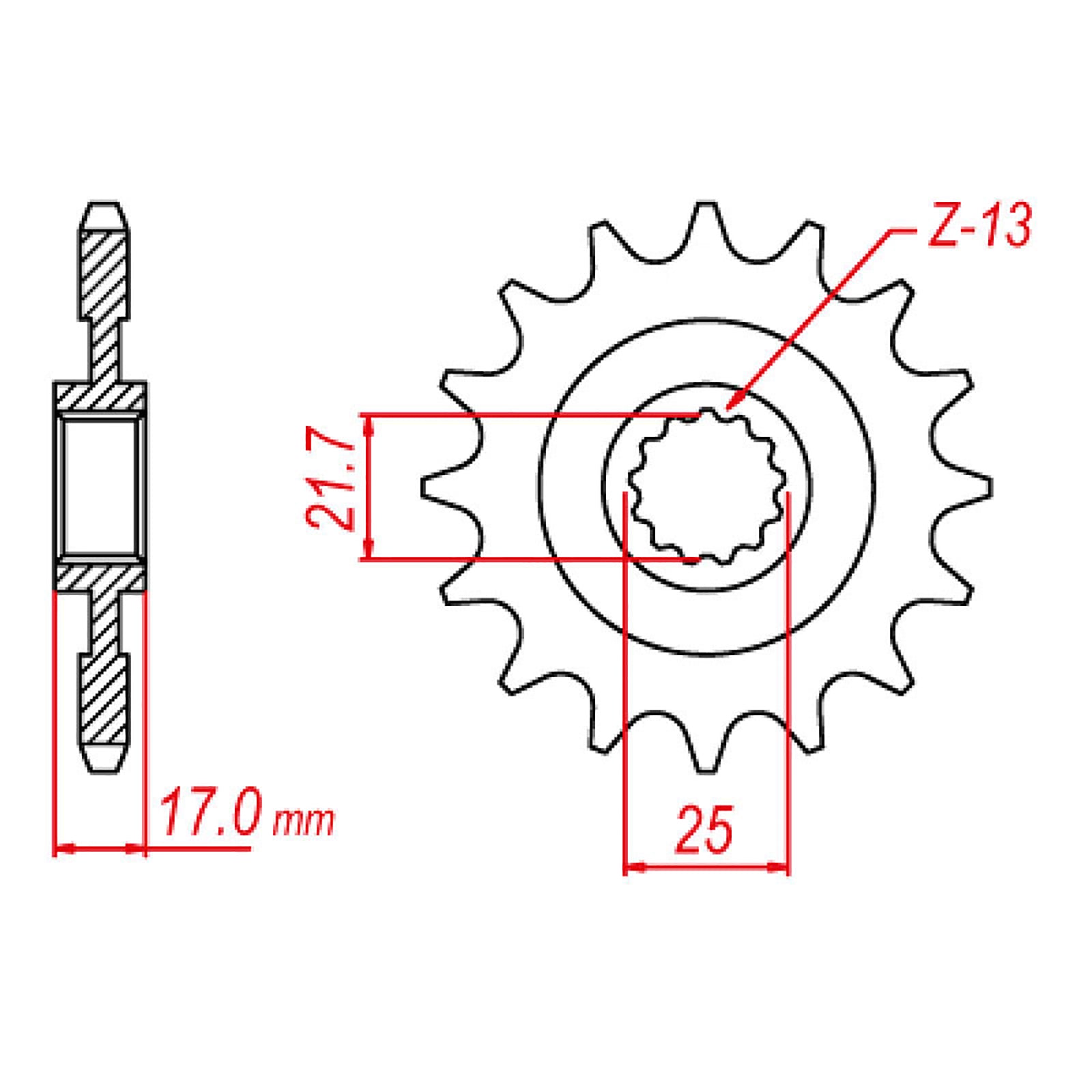 New MTX 1373 Steel Sprocket - Front #520 (15T) #SPF204215 | Australian Moto Spares