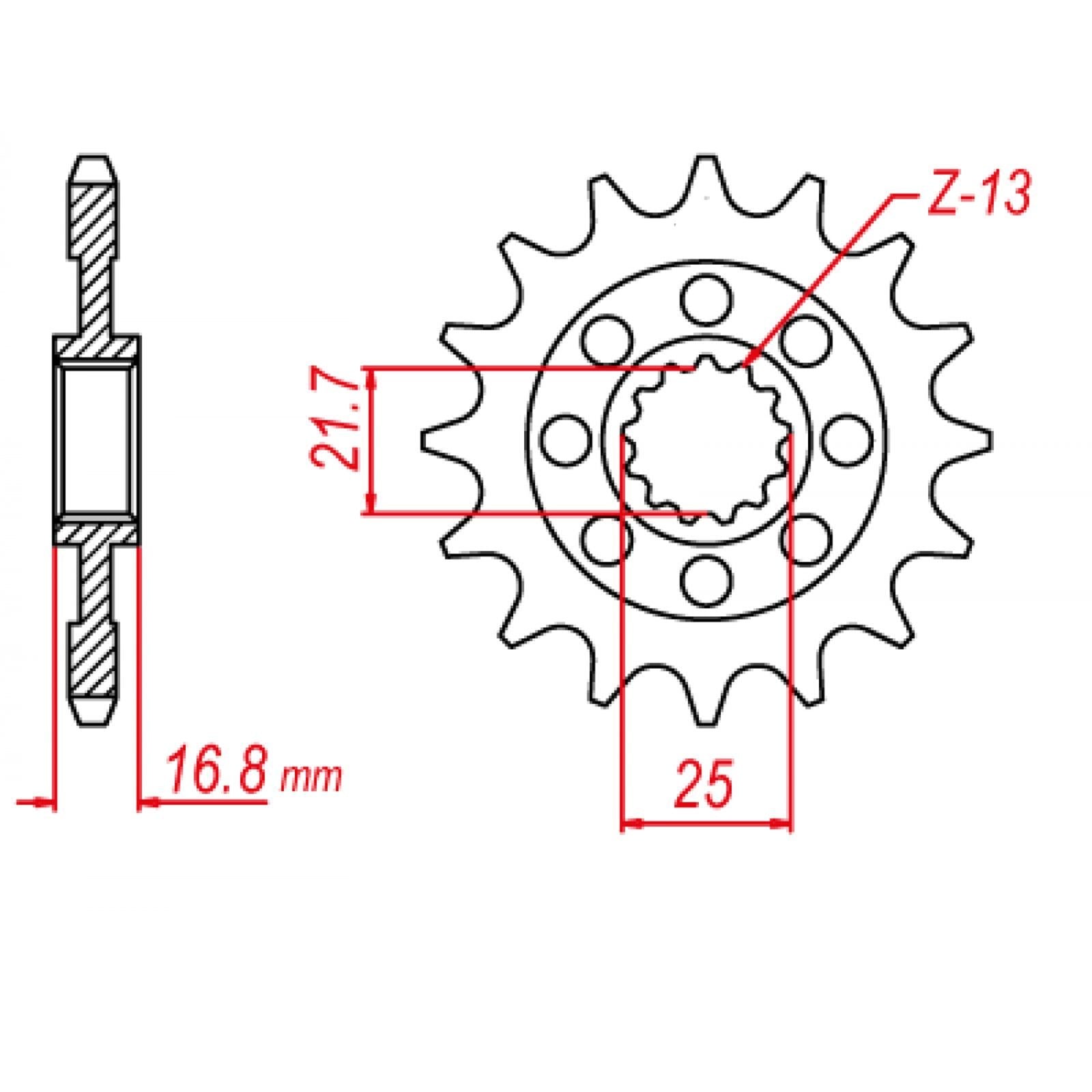 New MTX 1373 Steel Sprocket - Front #520 (17T) #SPF204217