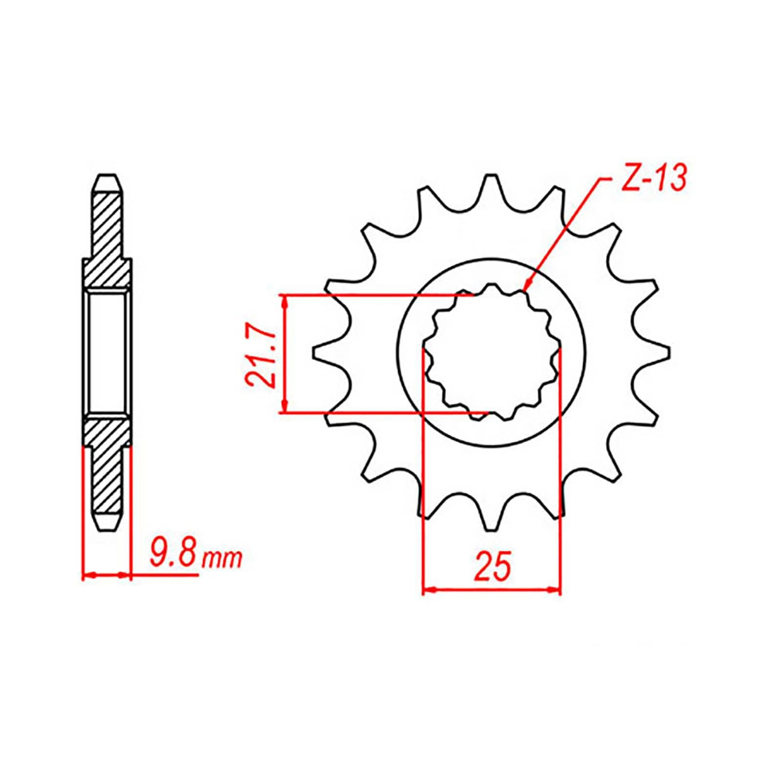 New MTX 1587 Steel Sprocket - Front #428 (19T) #SPF204919