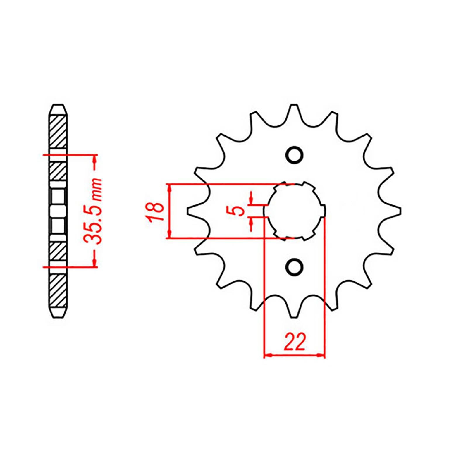 New MTX 1559 Steel Sprocket - Front #428 (14T) #SPF205314