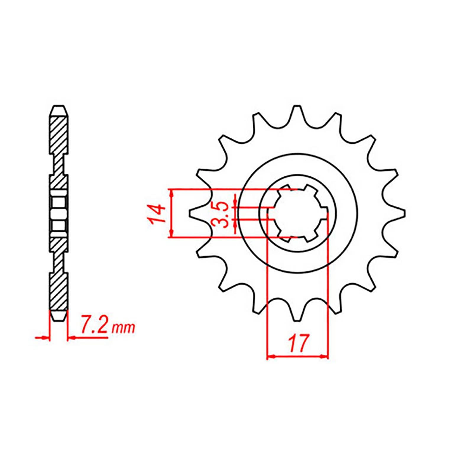 New MTX 1501 Steel Sprocket - Front #428 (13T) #SPF205413