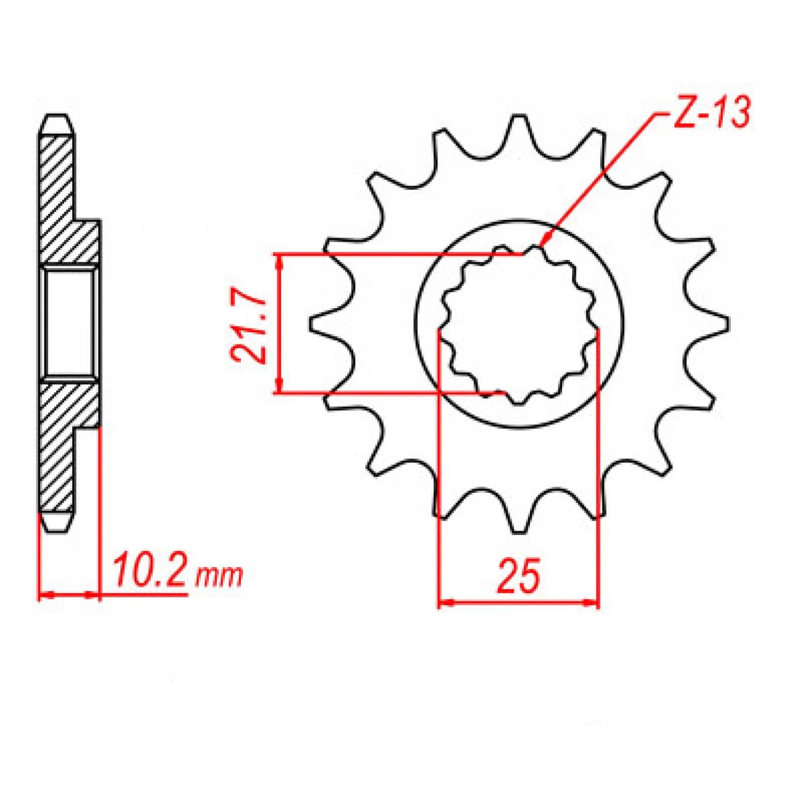 New MTX 1503 Steel Sprocket - Front #520 (13T) #SPF206113