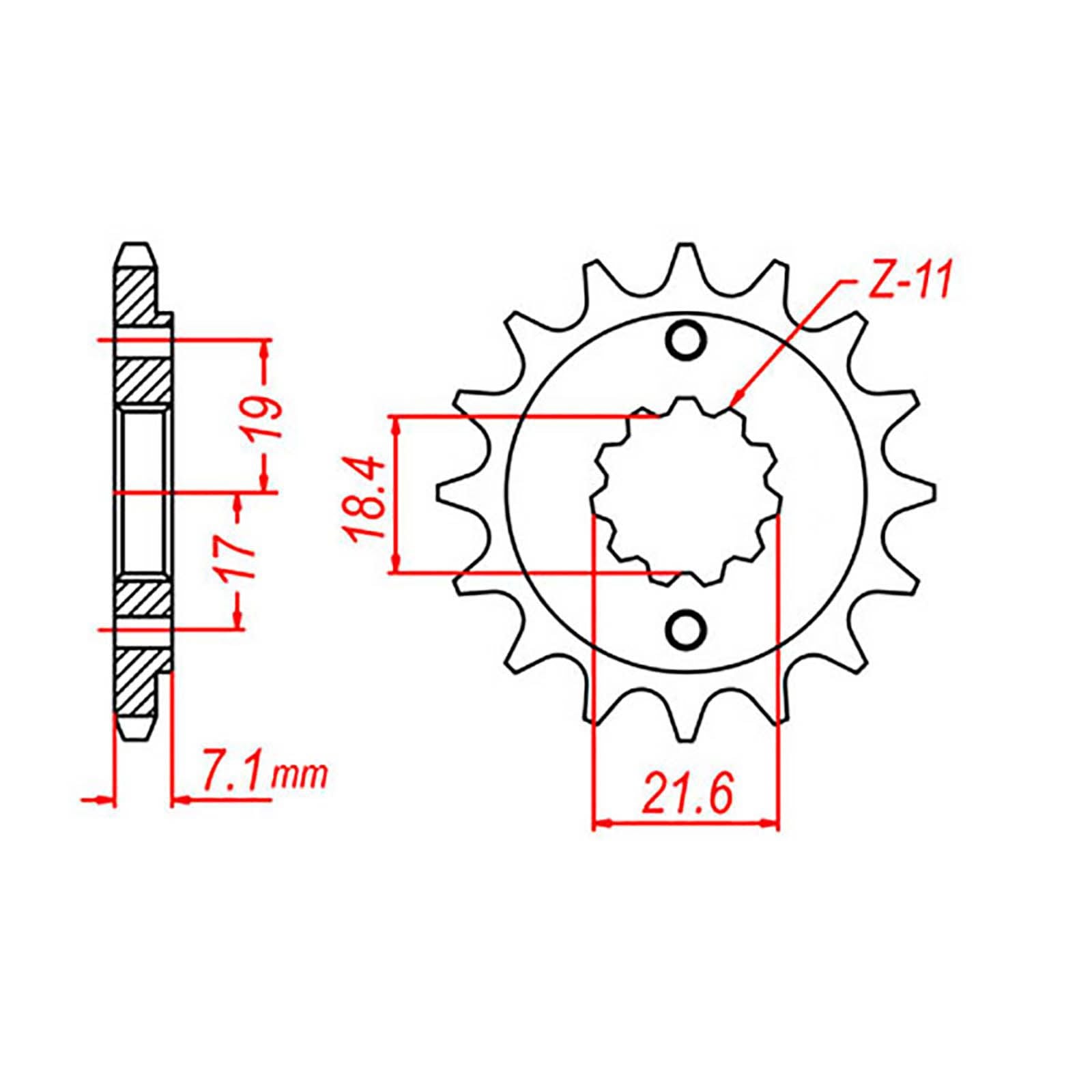 New MTX 1321 Steel Sprocket - Front #520 (12T) #SPF206712