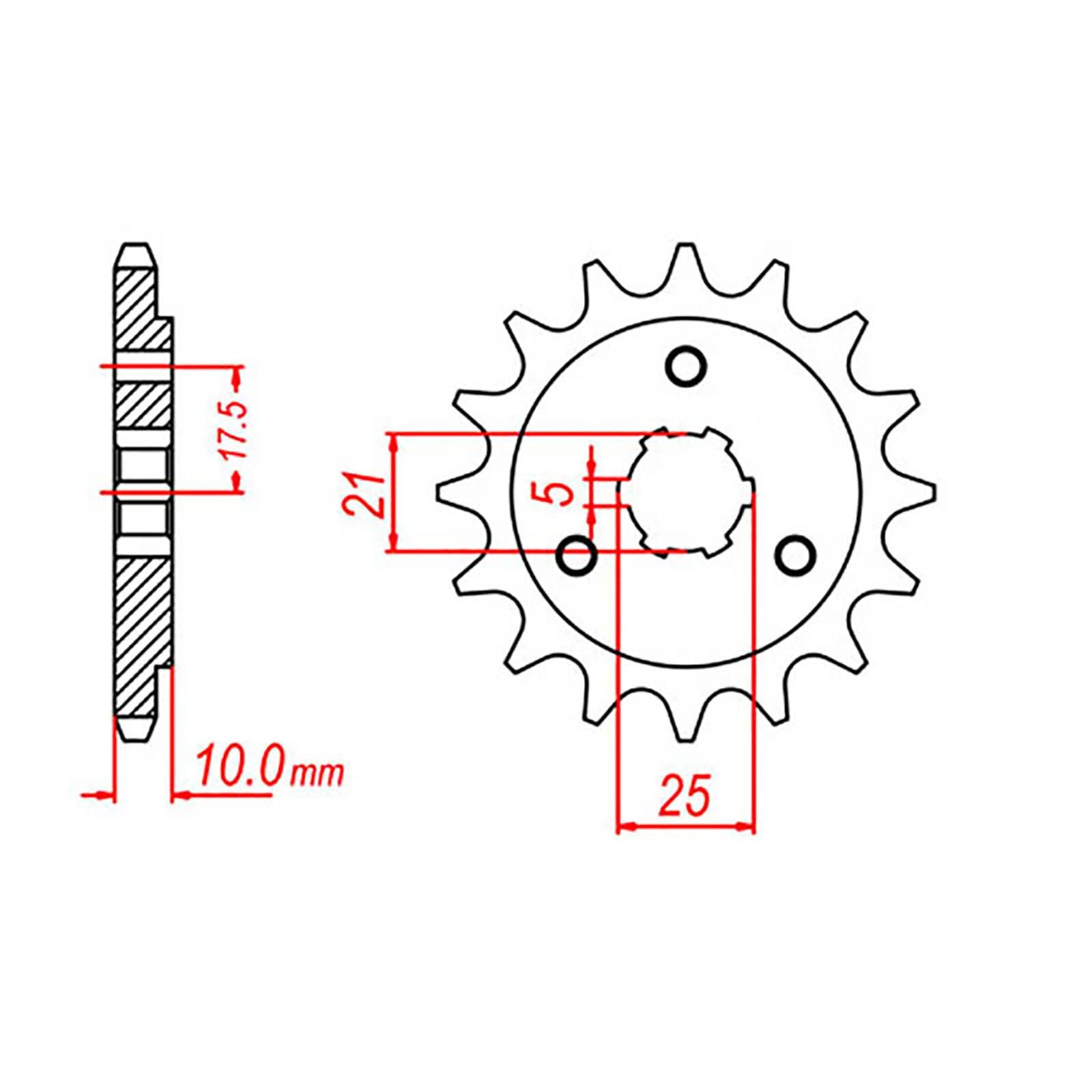 New MTX 1448 Steel Sprocket - Front #525 (13T) #SPF206913