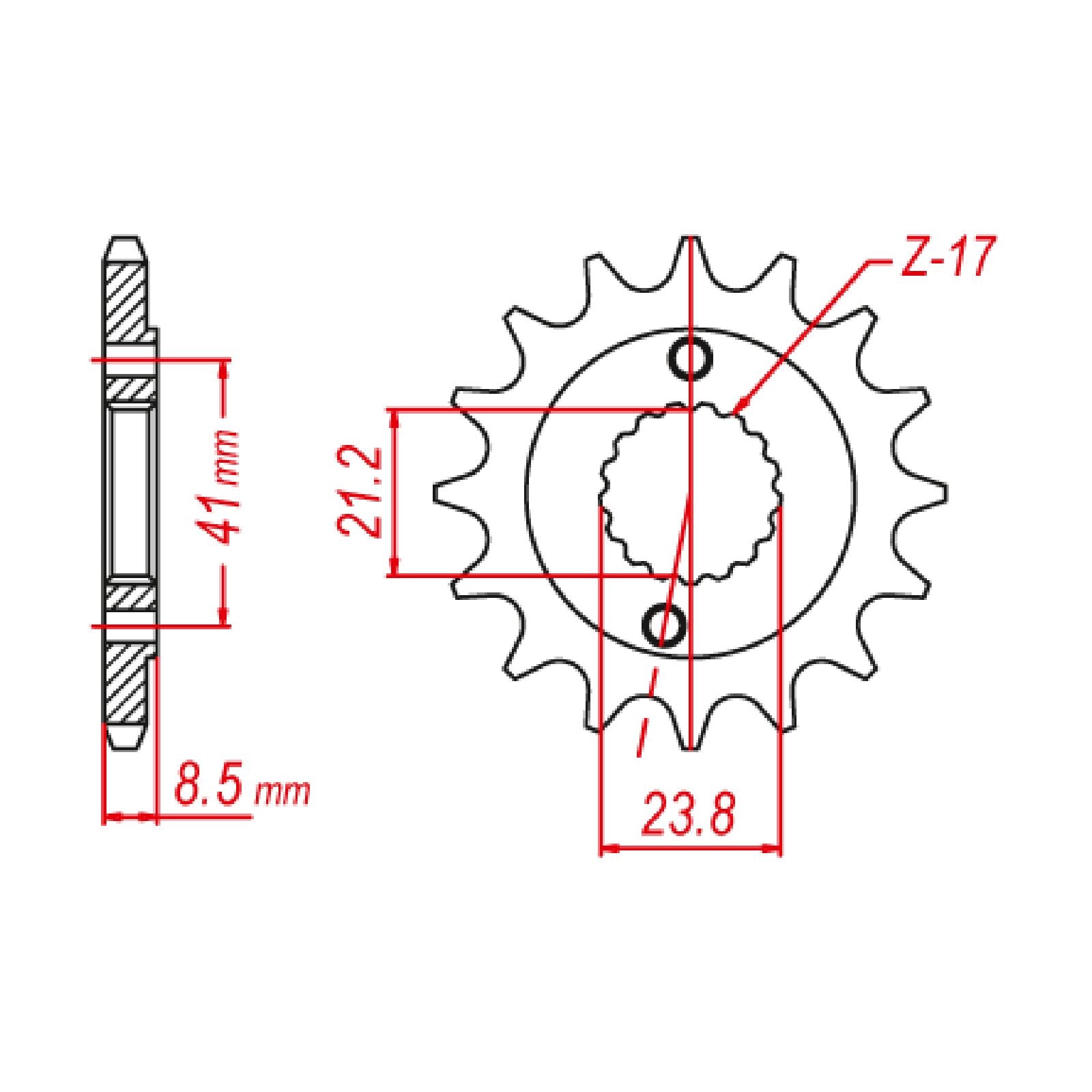 New MTX 1322 Steel Sprocket - Front #520 (16T) #SPF207116