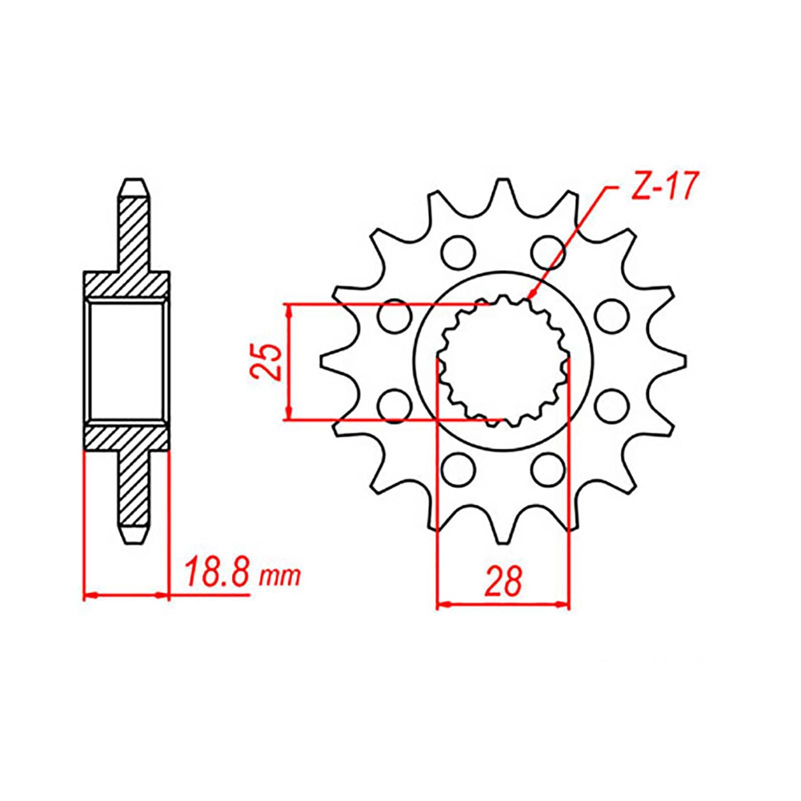 New MTX 704 Steel Sprocket - Front #525 (15T) #SPF207815