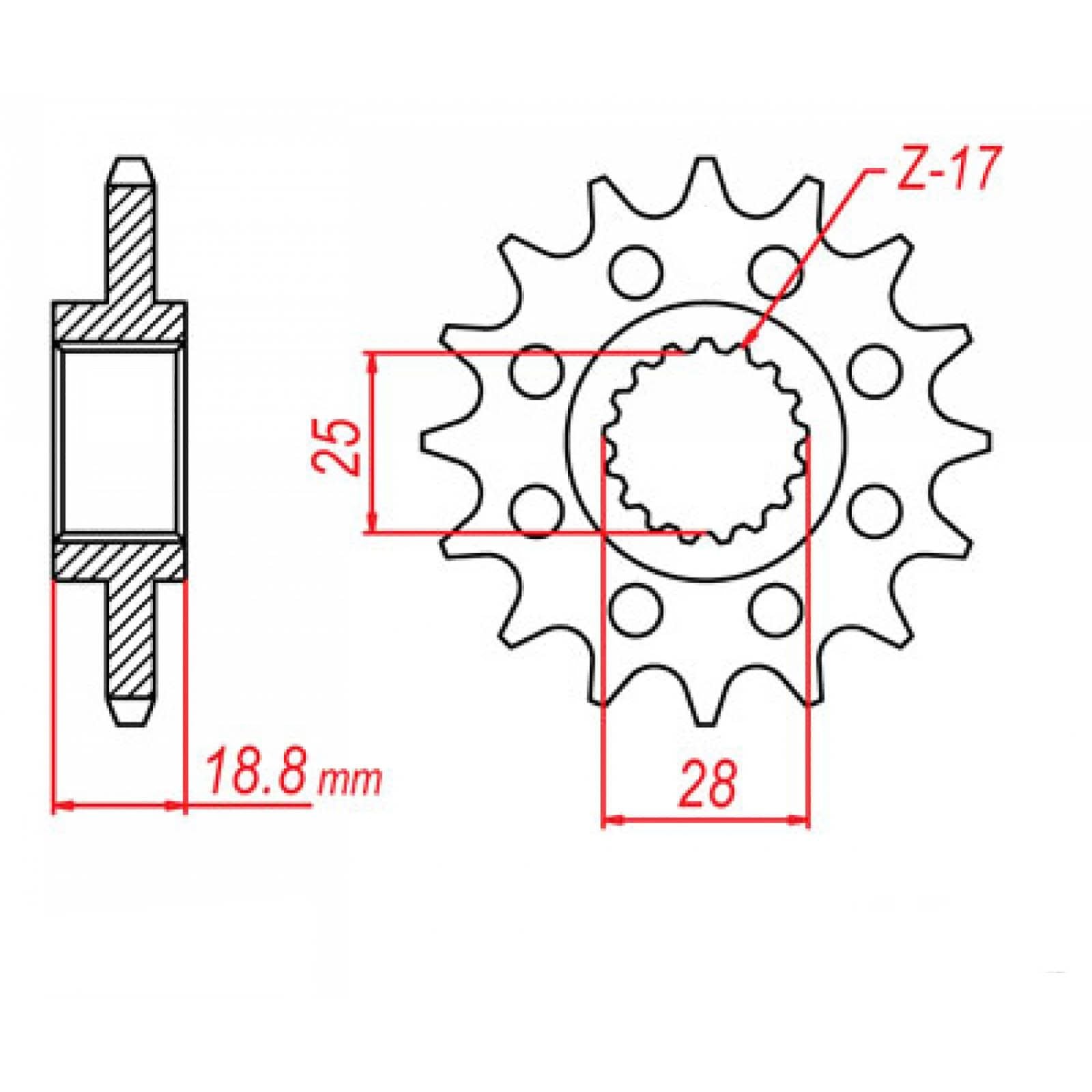 New MTX 405 Steel Sprocket - Front #525 (20T) #SPF207820