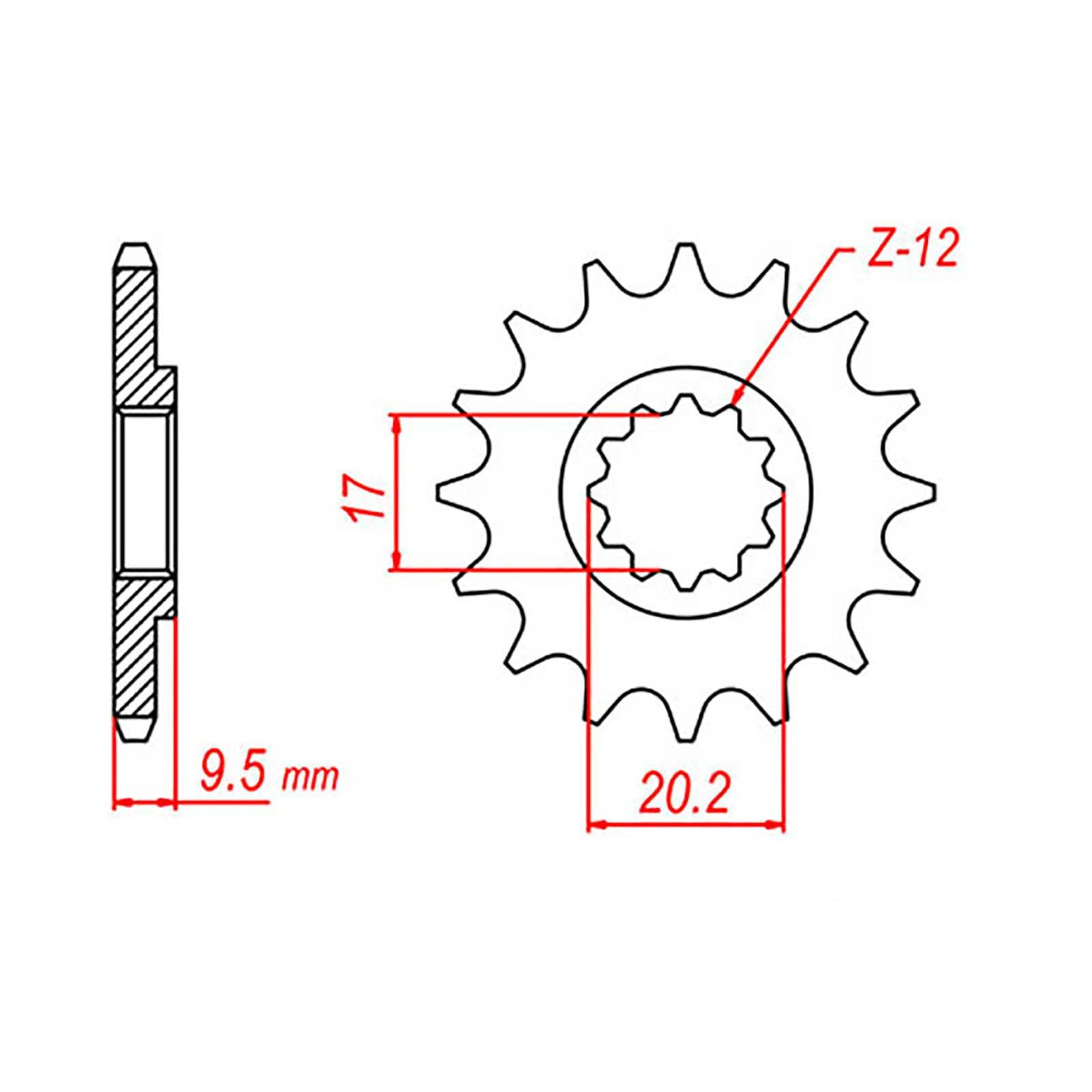 New MTX 1907 Steel Sprocket - Front #428 (13T) #SPF208413