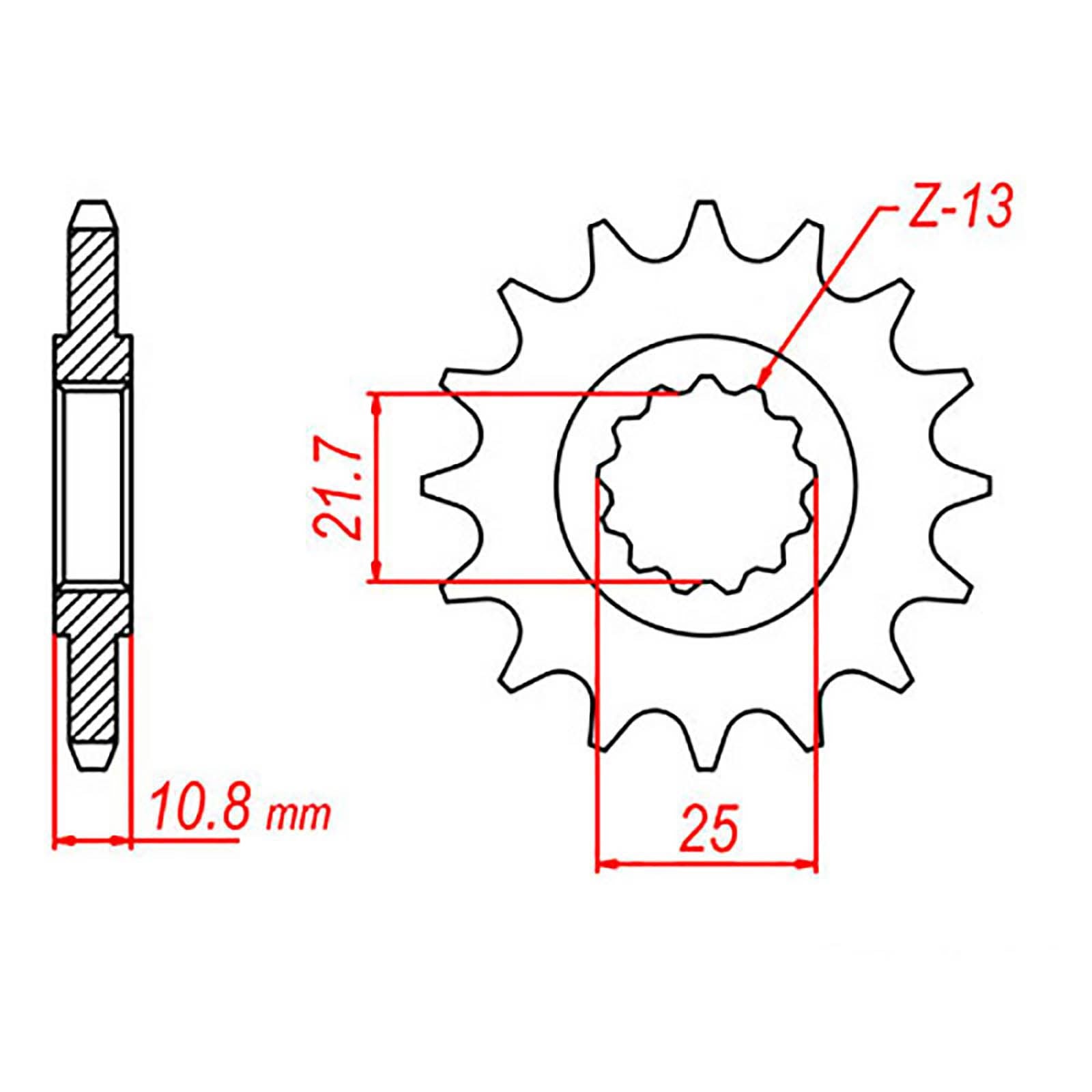 New MTX 1586 Steel Sprocket - Front #525 (17T) #SPF208617