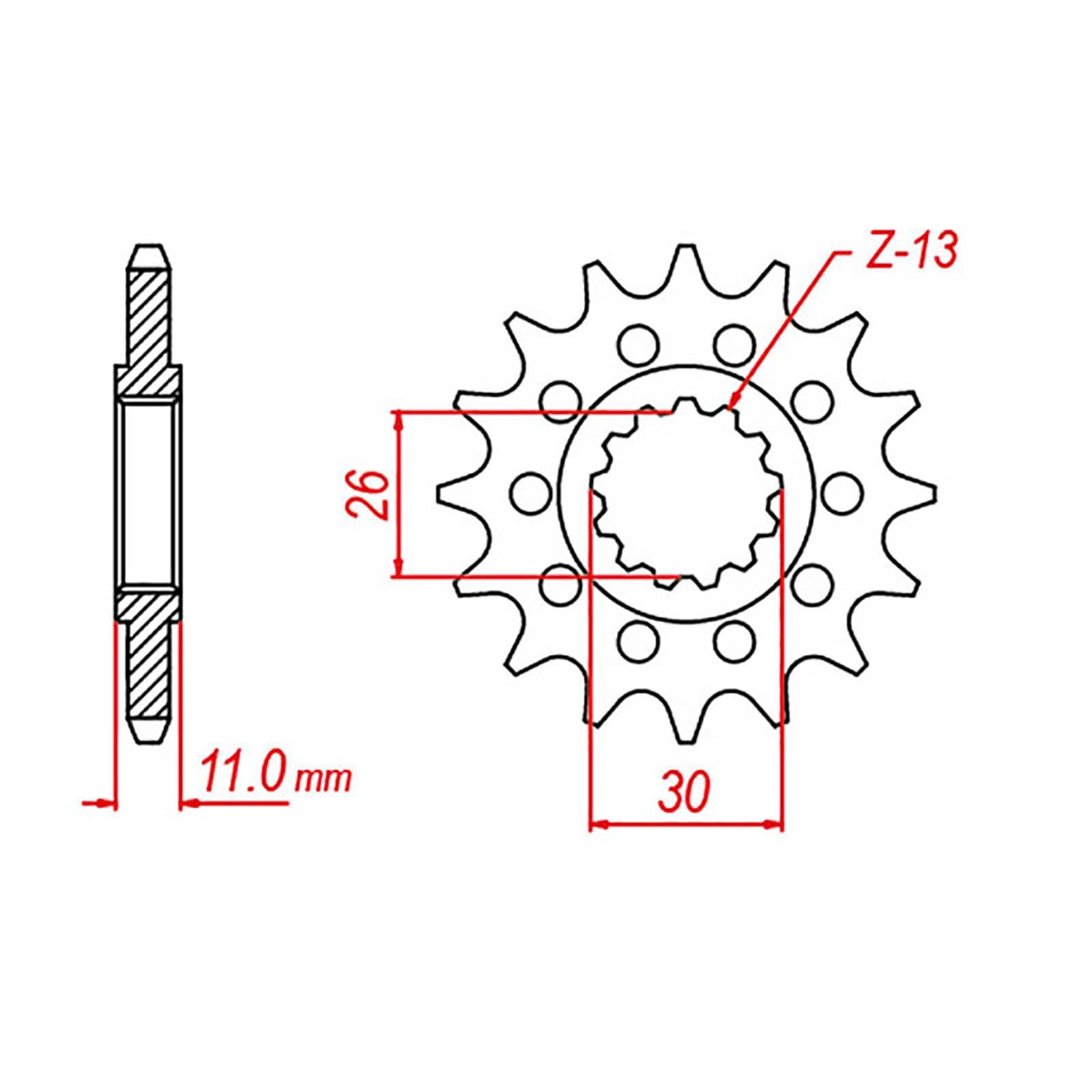 New MTX 1591 Steel Sprocket - Front #525 (16T) #SPF209116