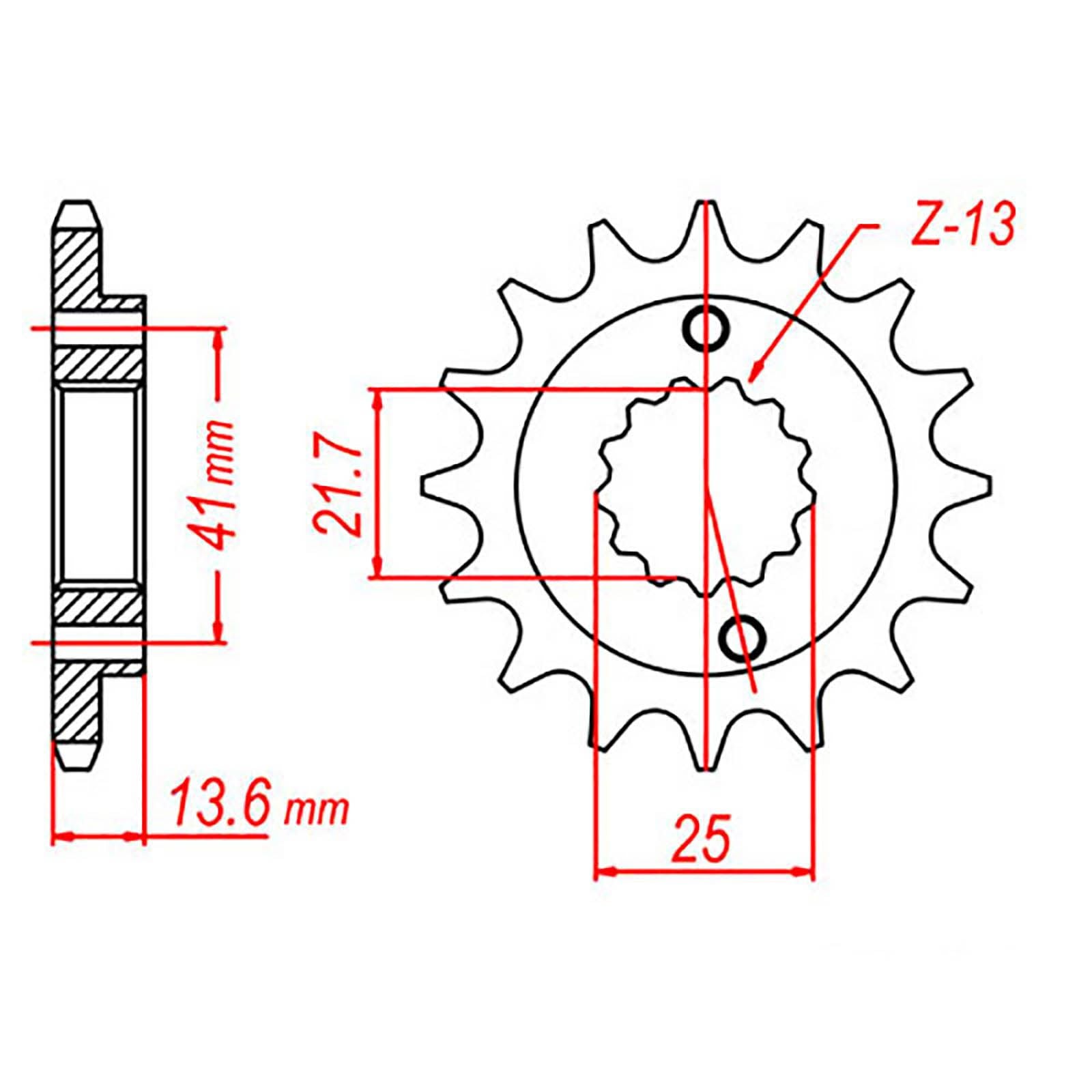 New MTX 1307 Steel Sprocket - Front #520 (13T) #SPF209913