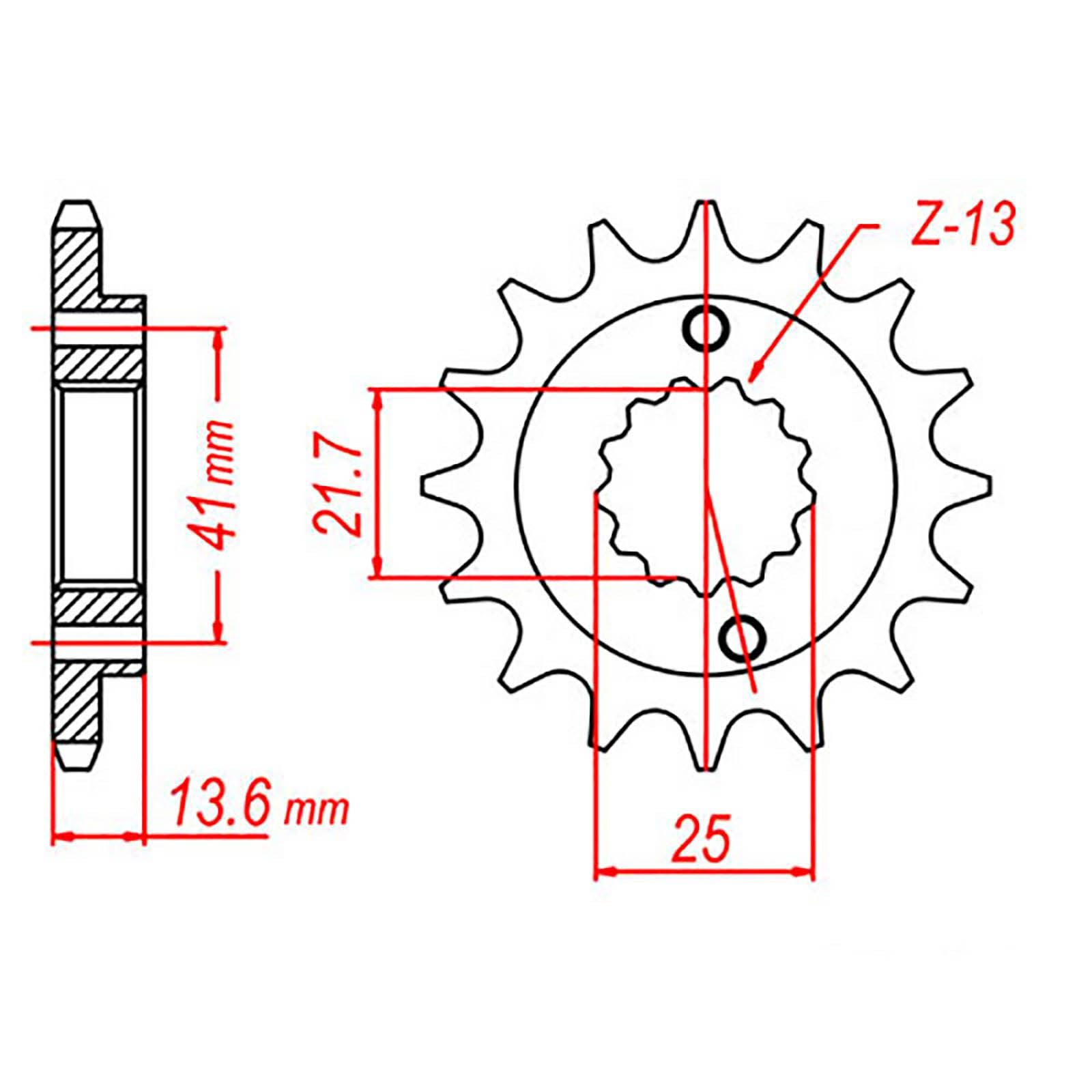 New MTX 1307 Steel Sprocket - Front #520 (14T) #SPF209914