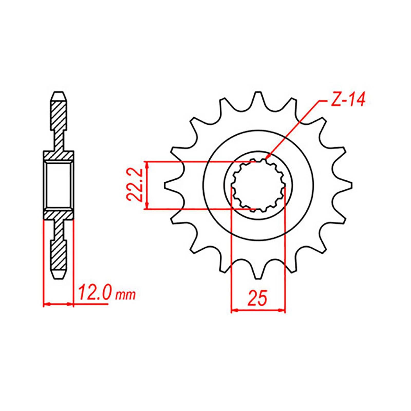 New MTX 715 Steel Sprocket - Front #520 (13T) #SPF210213