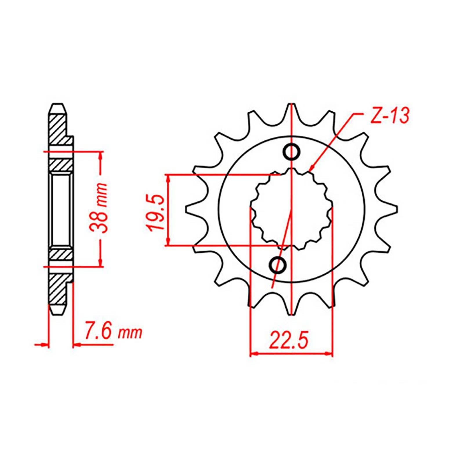 New MTX 1401 Steel Sprocket - Front #520 (14T) #SPF211614