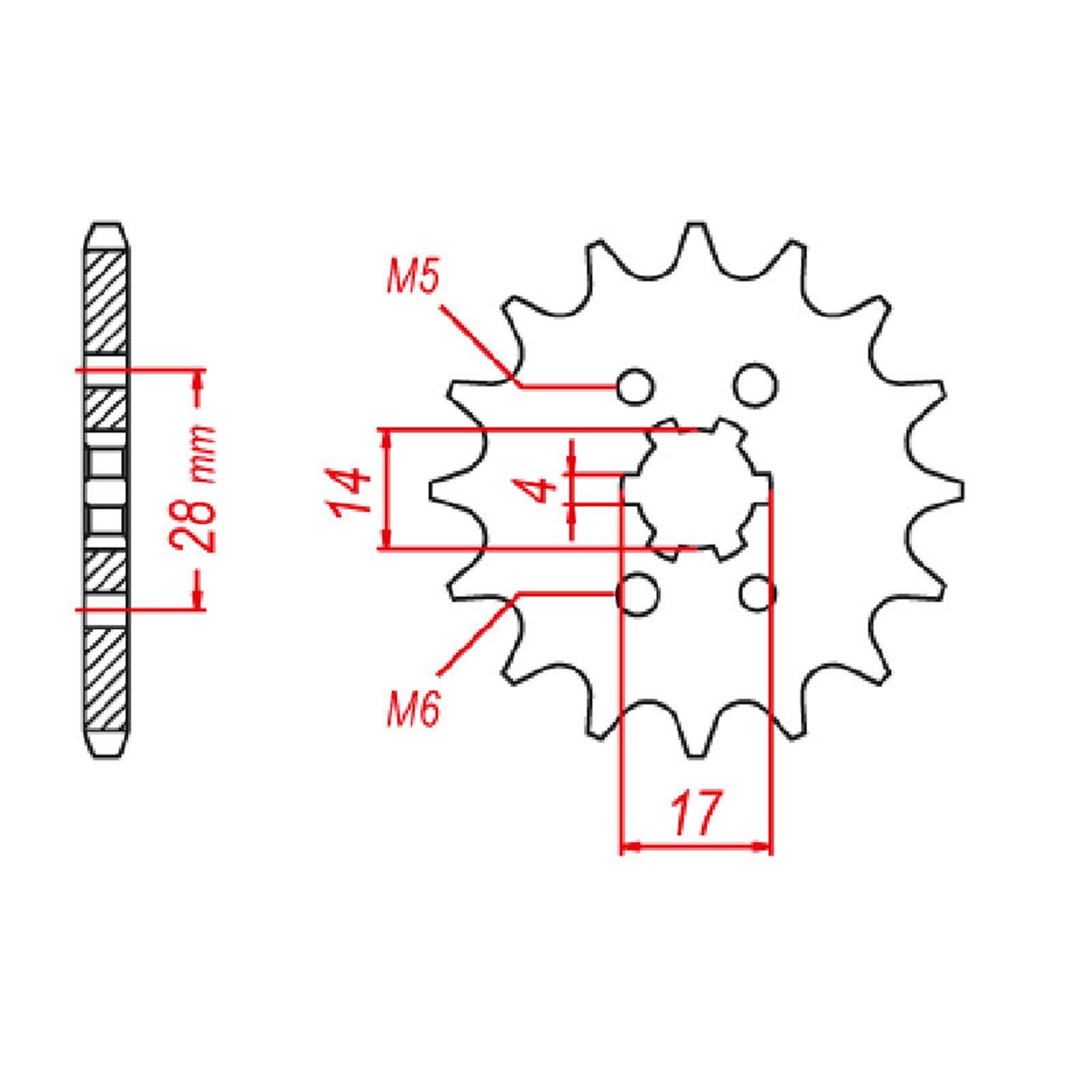 New MTX 277 Steel Sprocket - Front #428 (13T) #SPF211813