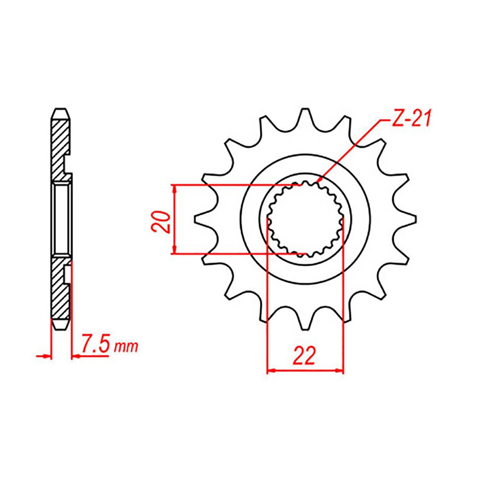 New MTX 1323 Steel Sprocket - Front #520 (12T) #SPF212012