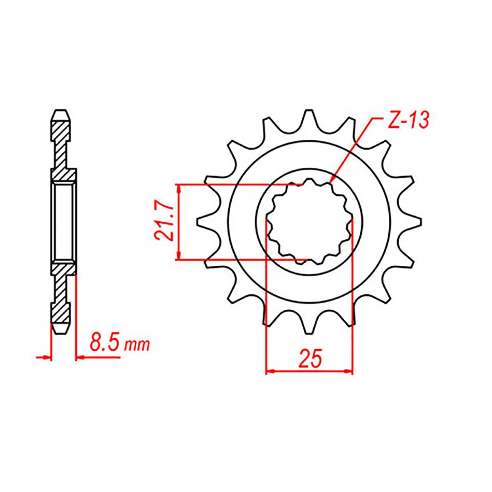 New MTX 1537 Steel Sprocket - Front #525 (15T) #SPF213715