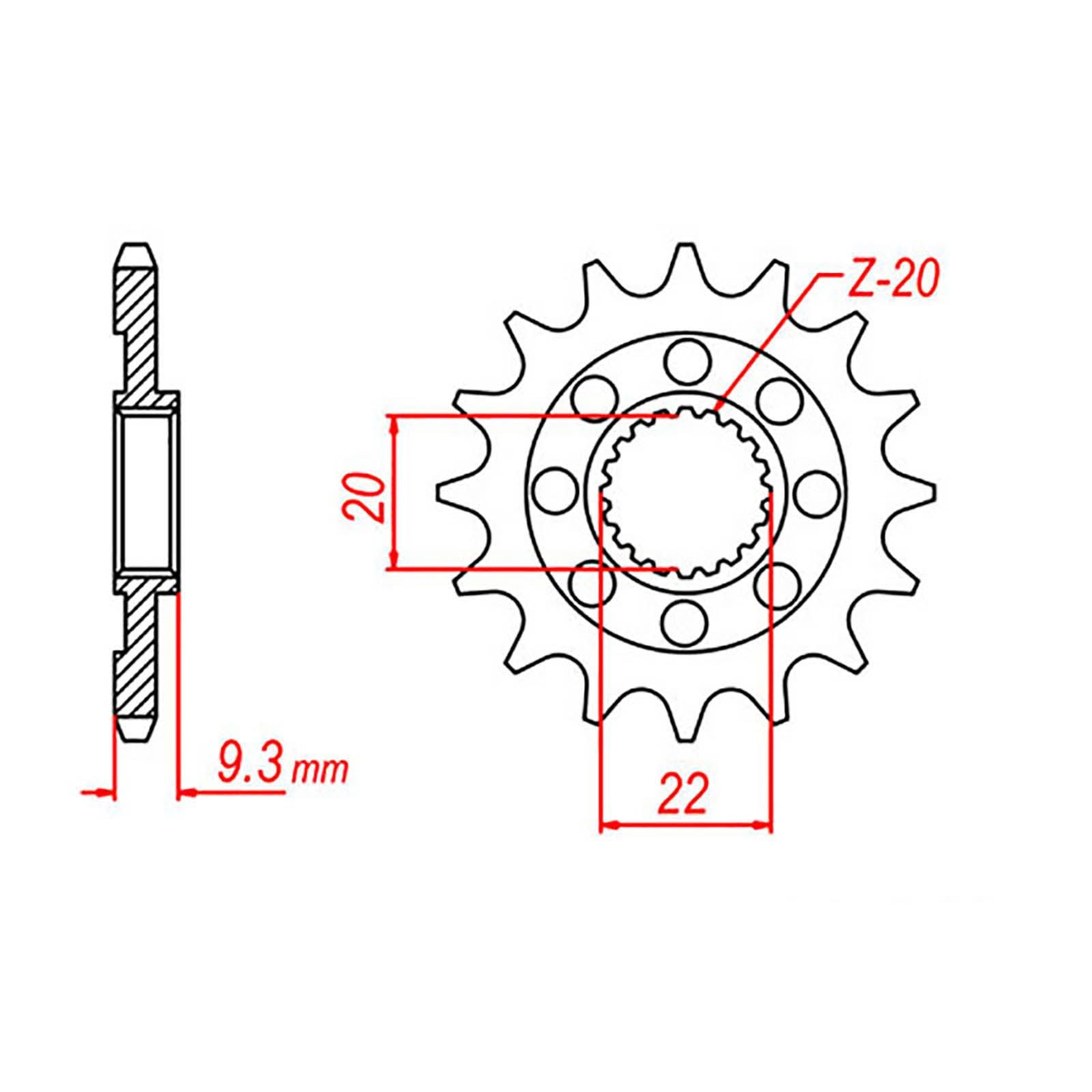 New MTX 1446 Steel Sprocket - Front #520 (12T) #SPF214612