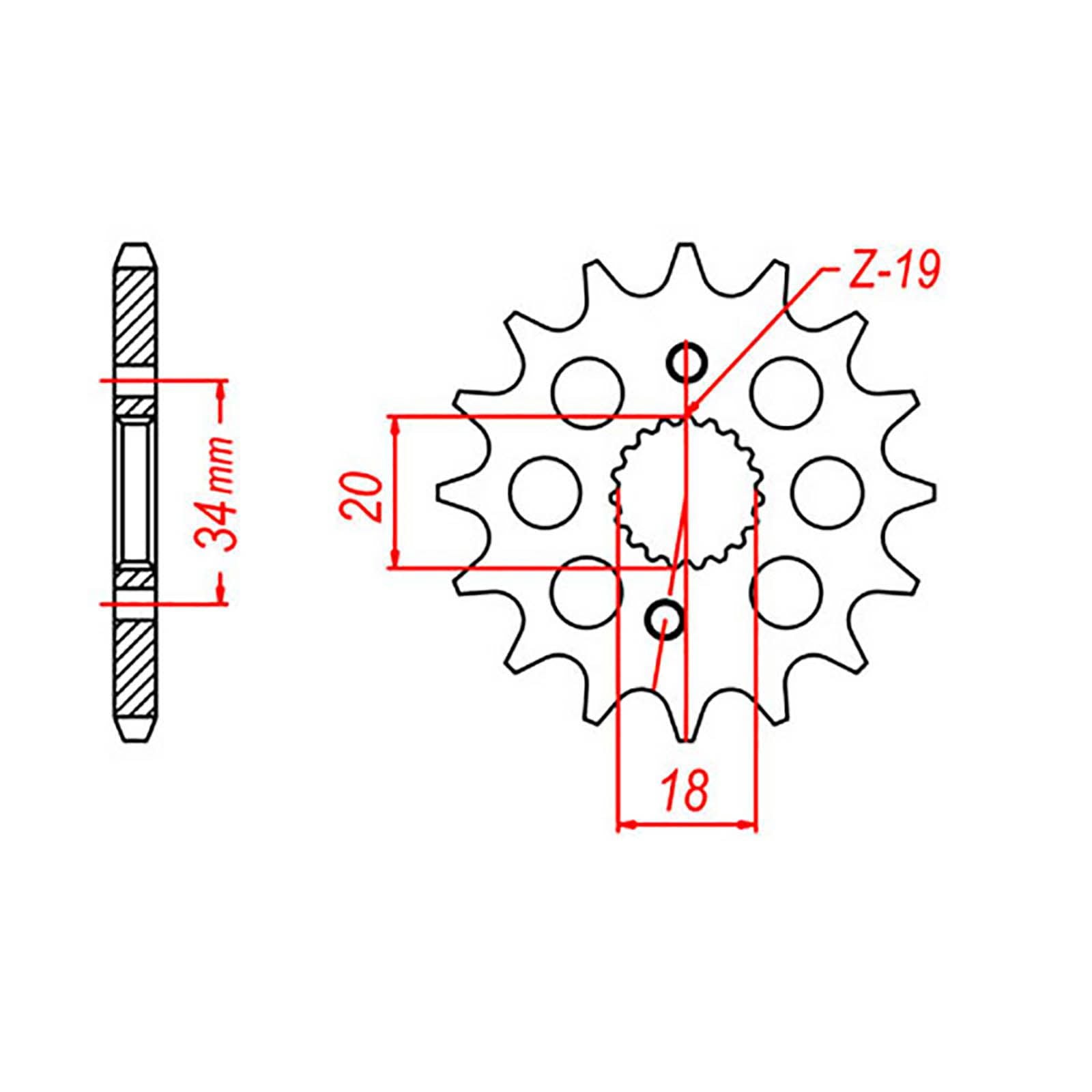 New MTX 1310 Steel Sprocket - Front #420 (14T) #SPF215714