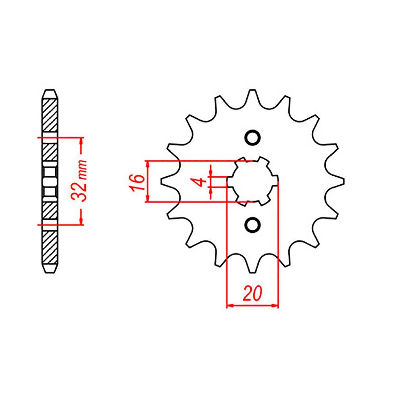 New MTX 1550 Steel Sprocket - Front #428 (14T) #SPF218214