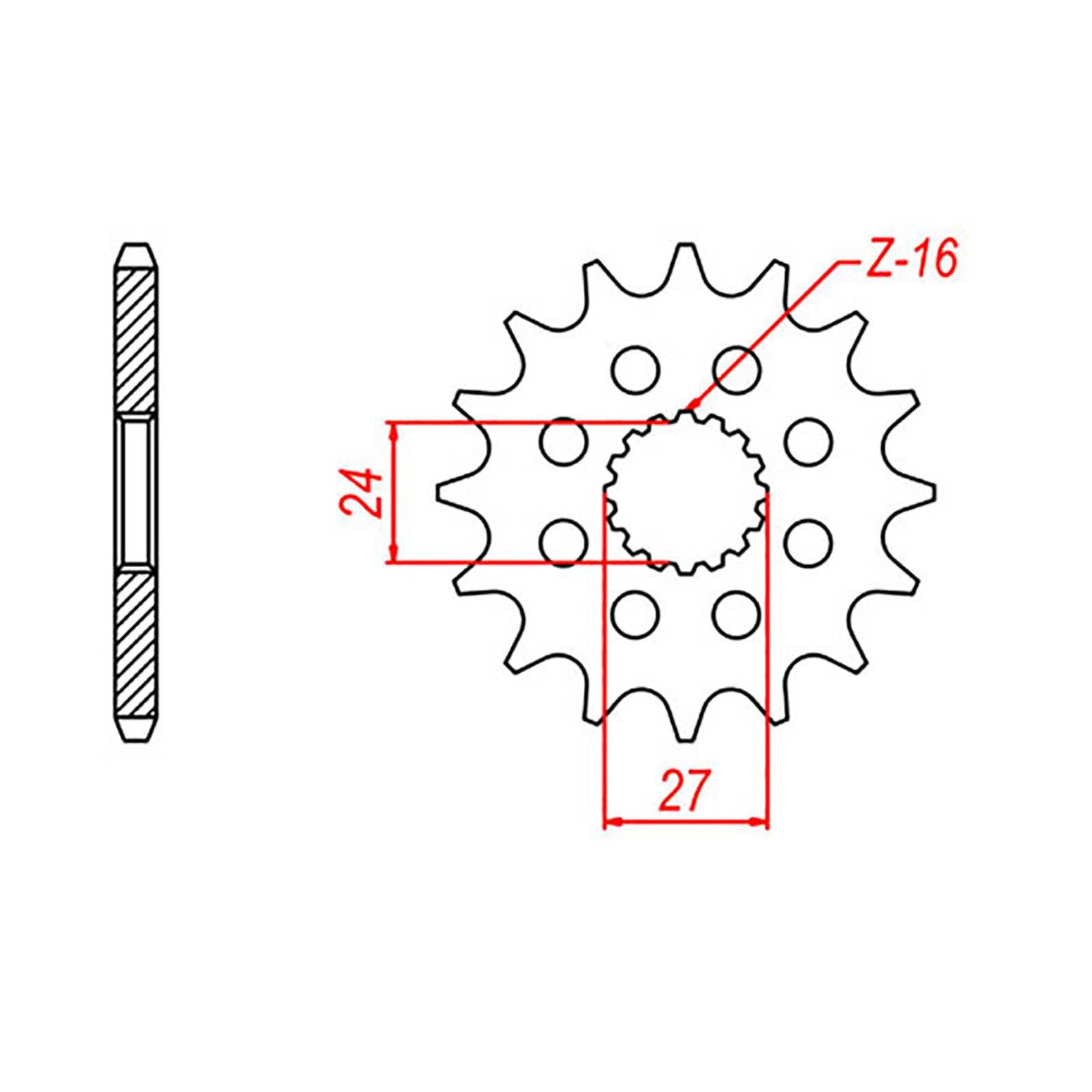 New MTX 423 Steel Sprocket - Front #530 (16T) #SPF219016