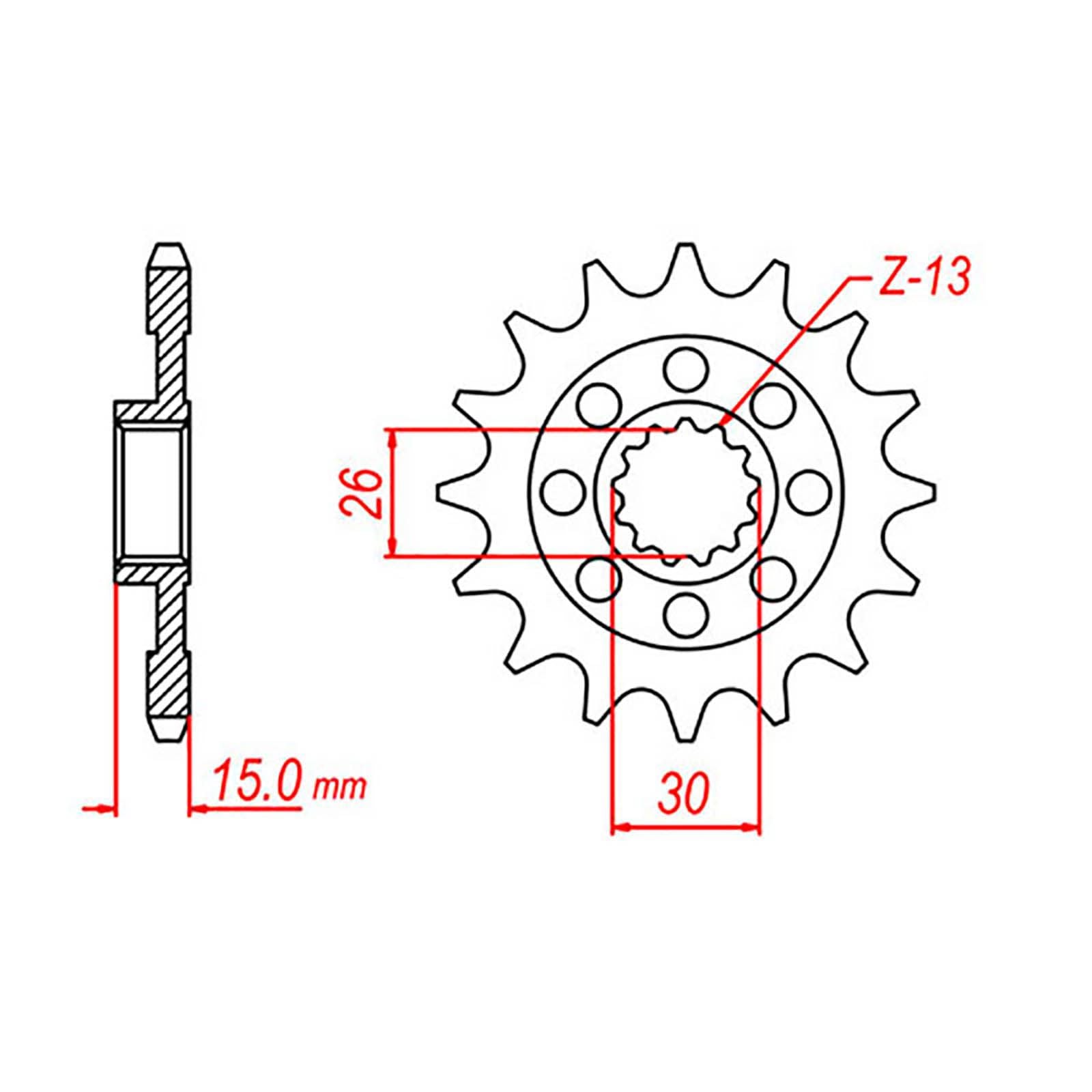 New MTX 404 Steel Sprocket - Front #525 (17T) #SPF219817