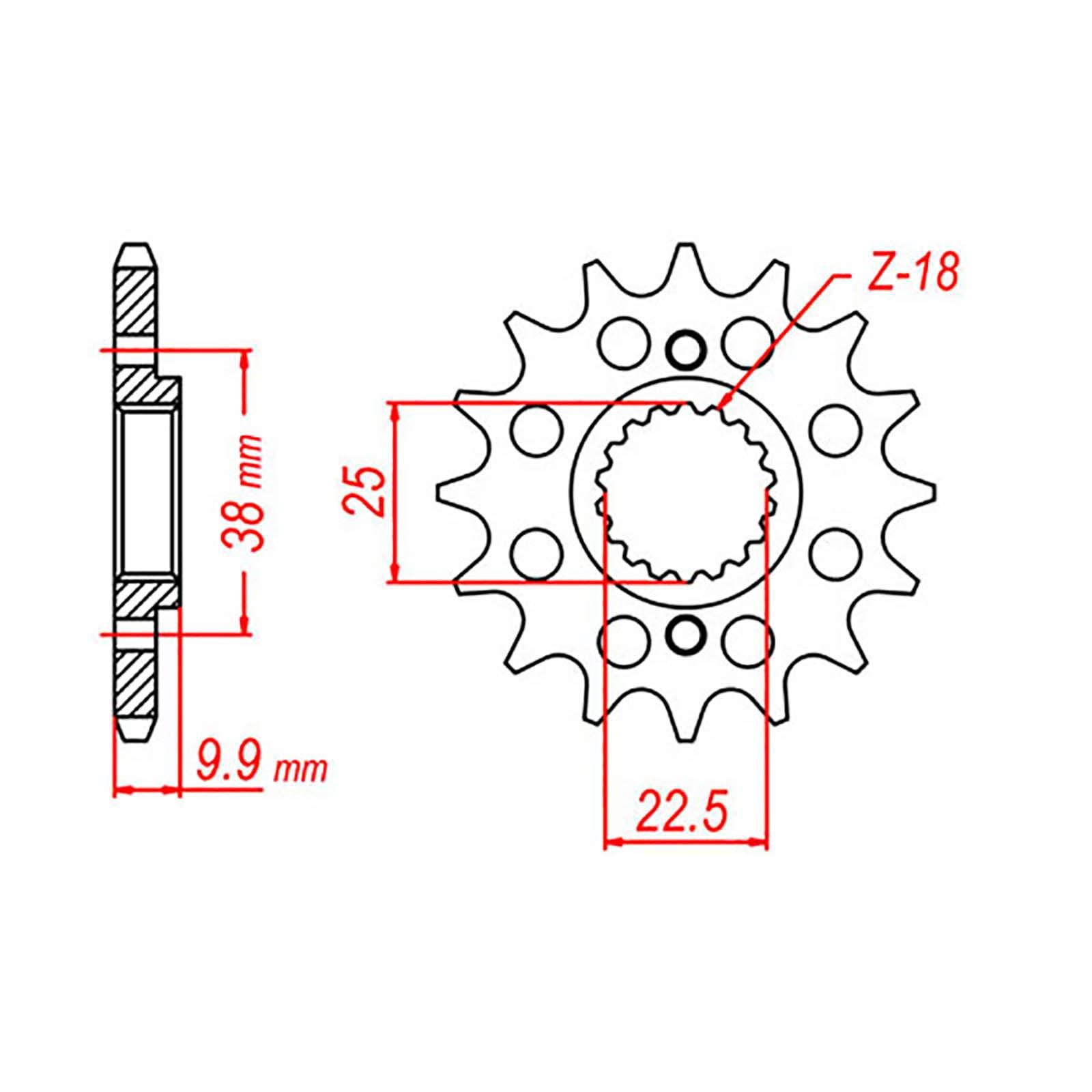 New MTX 403 Steel Sprocket - Front #520 (13T) #SPF220013