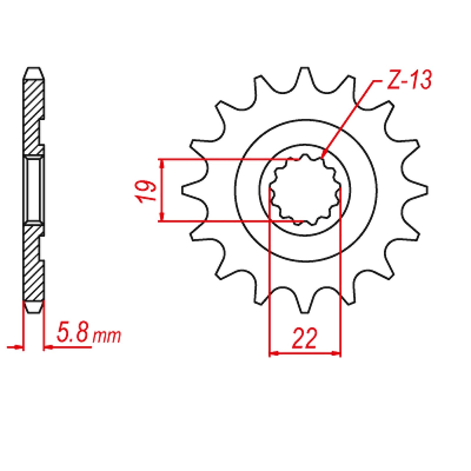 New MTX 825 Steel Sprocket - Front #520 (13T) #SPF221413