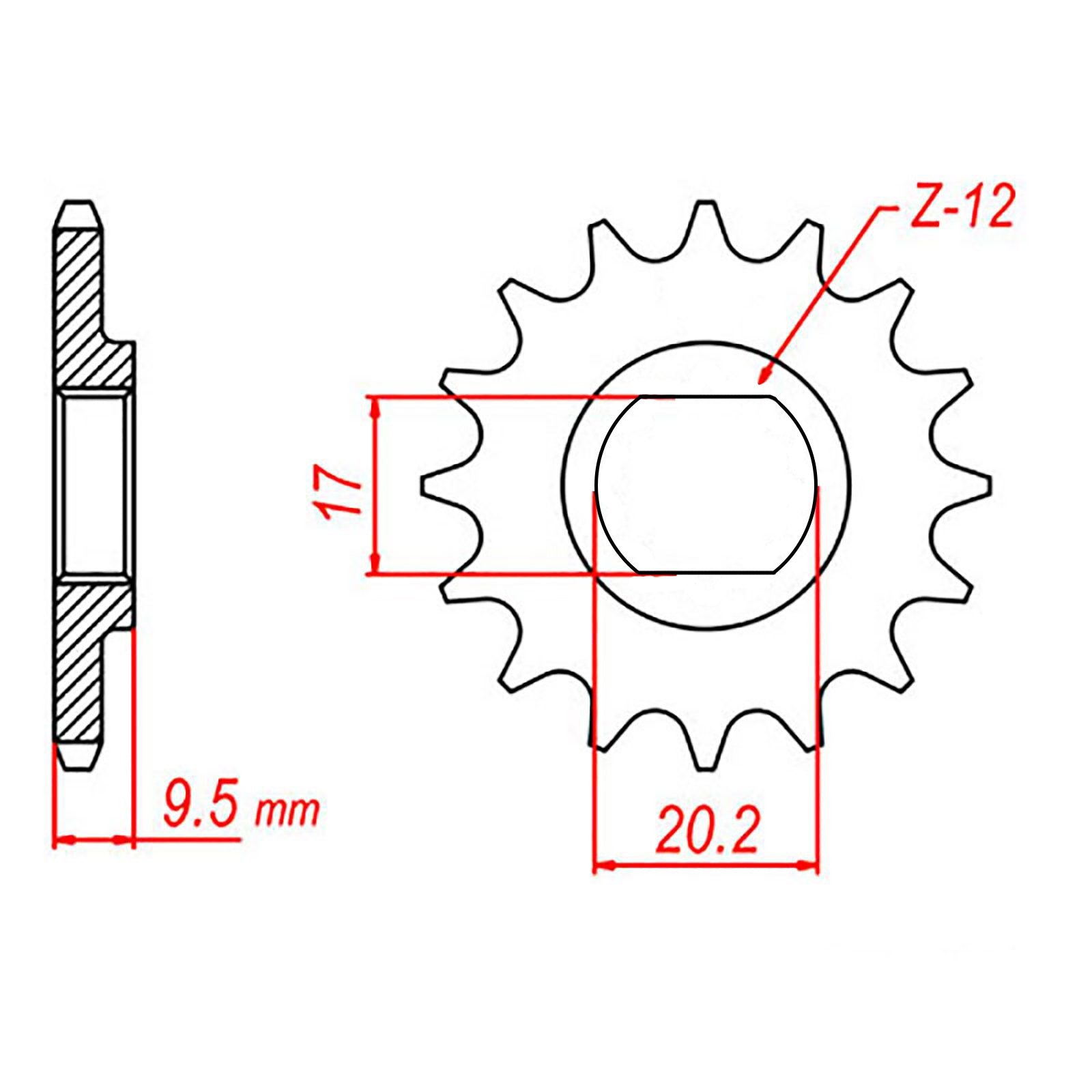 New MTX Steel Sprocket - Front #415 (10T) For KTM 50 (KT3) #SPF224010