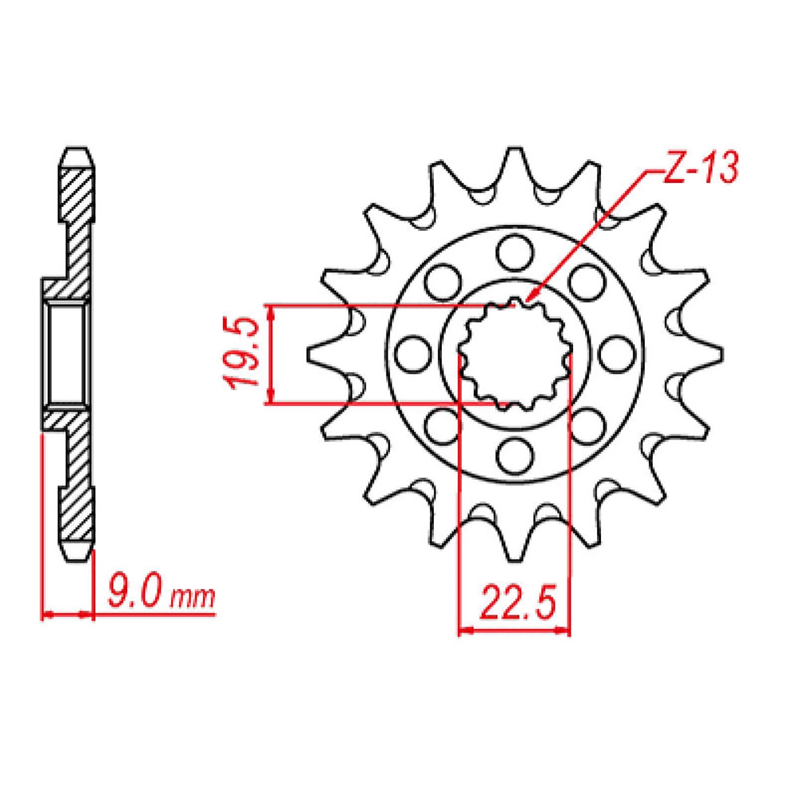 New MTX 1442 Steel Sprocket - Front #520 (13T) #SPF225913