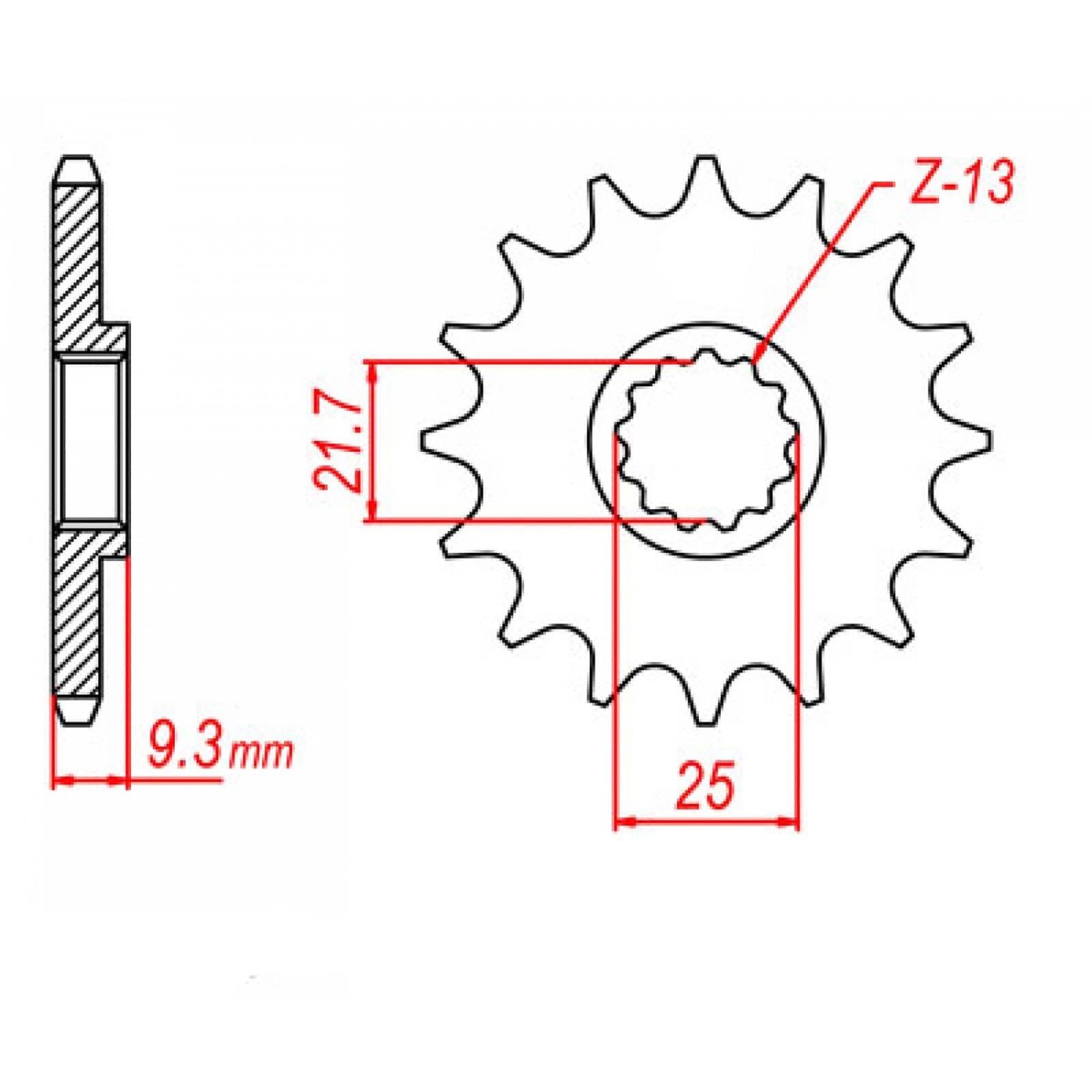 New MTX 1539 Steel Sprocket - Front #520 (14T) #SPF227314