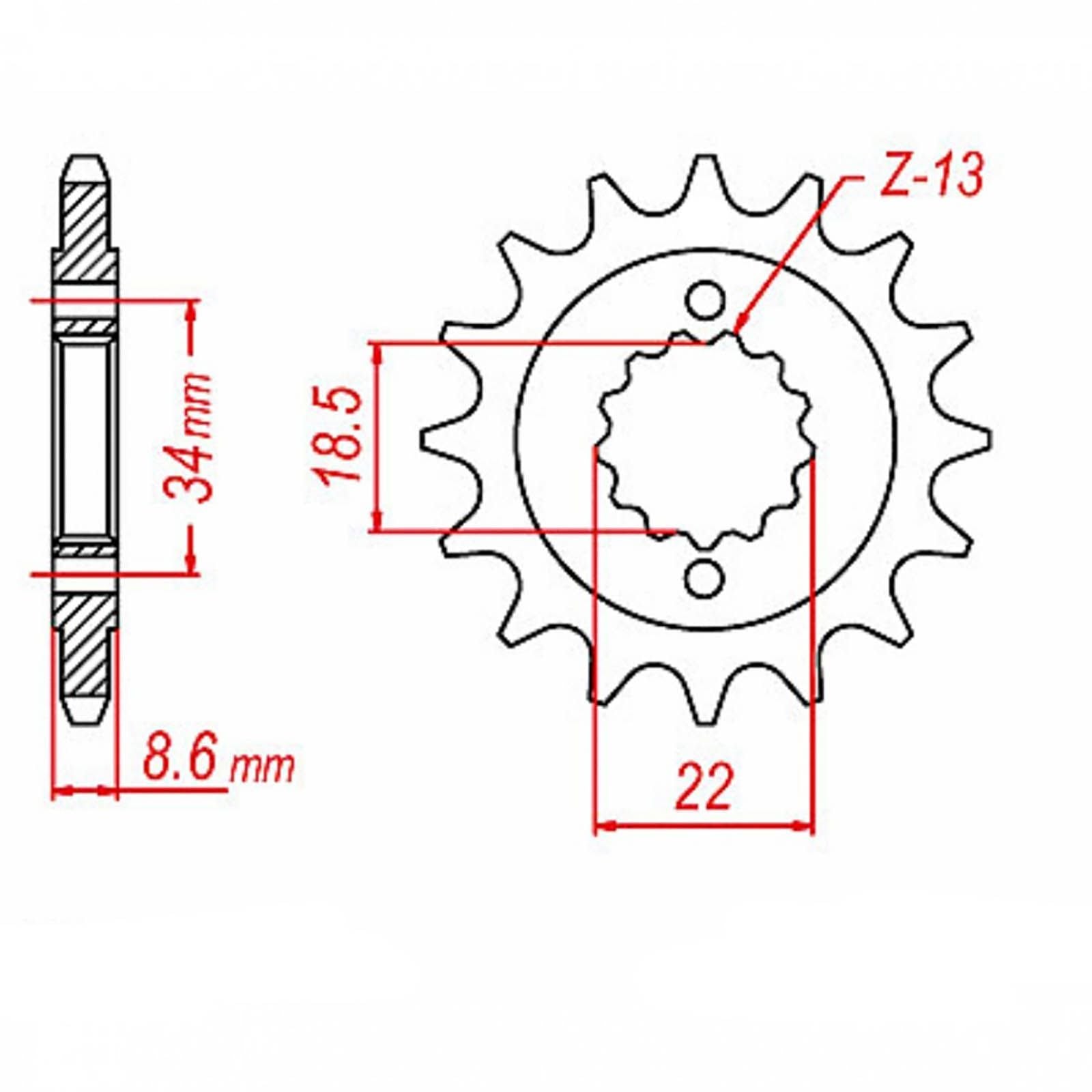 New MTX 1908 Steel Sprocket - Front #520 (14T) #SPF227614