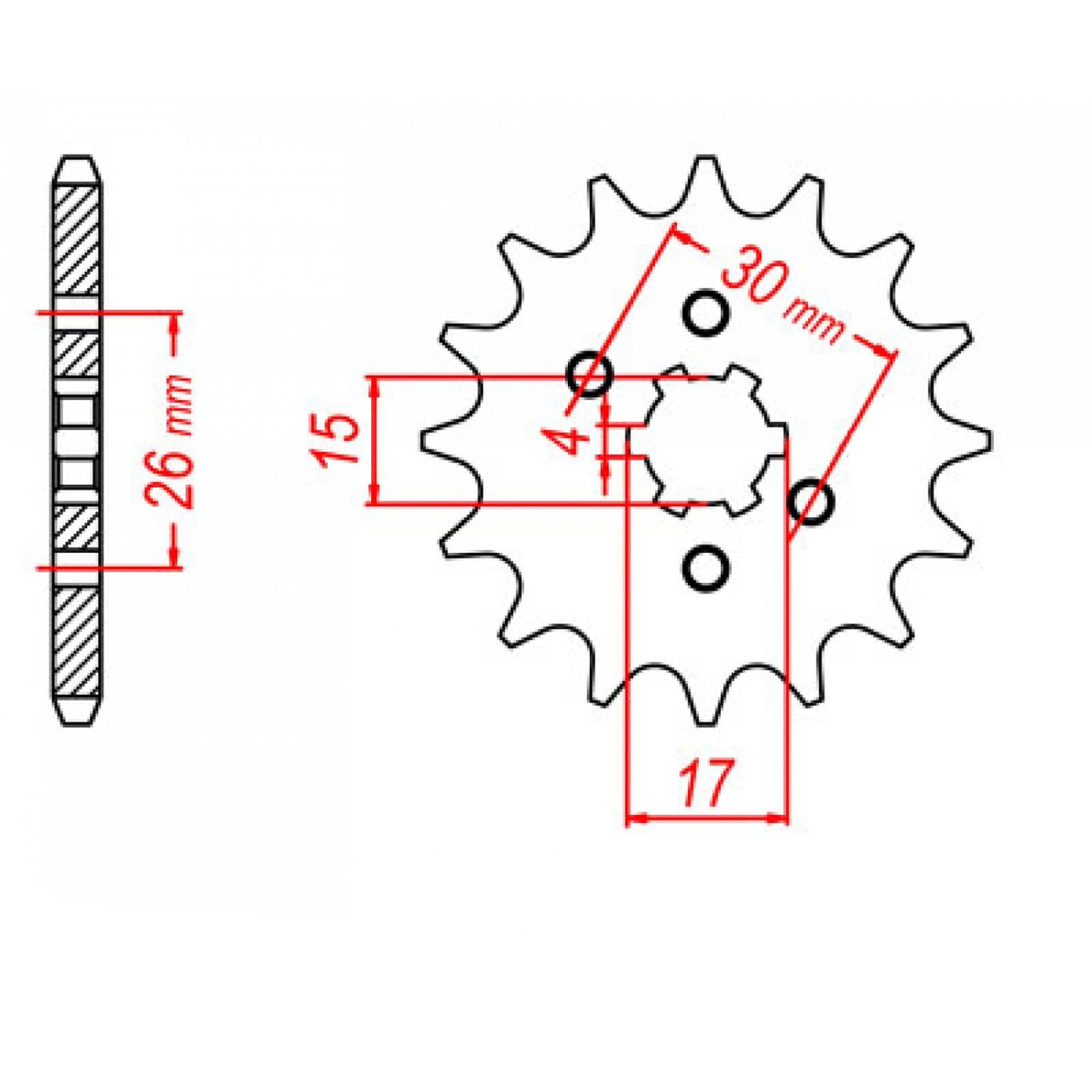 New MTX 252 Steel Sprocket - Front #420 (12T) #SPF25512