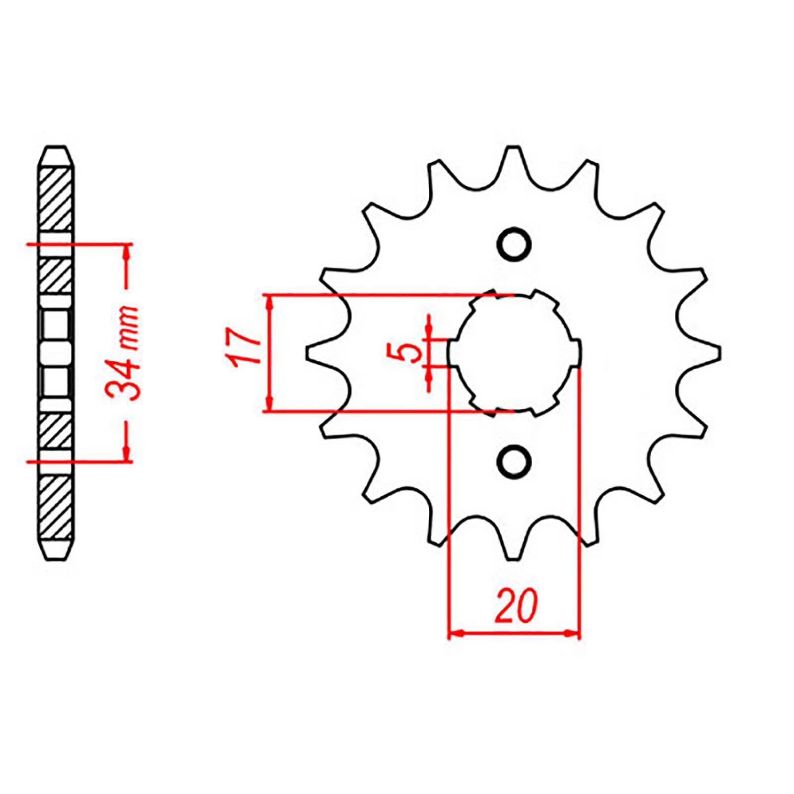 New MTX 1263 Steel Sprocket - Front #428 (11T) #SPF26311