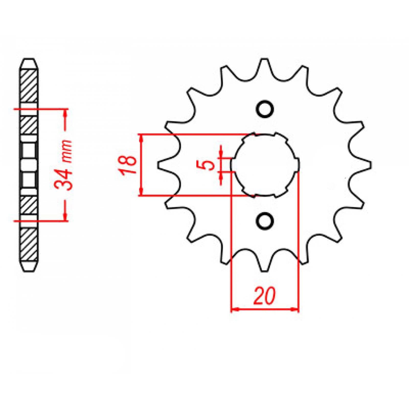 New MTX 264 Steel Sprocket - Front #428 (14T) #SPF26414