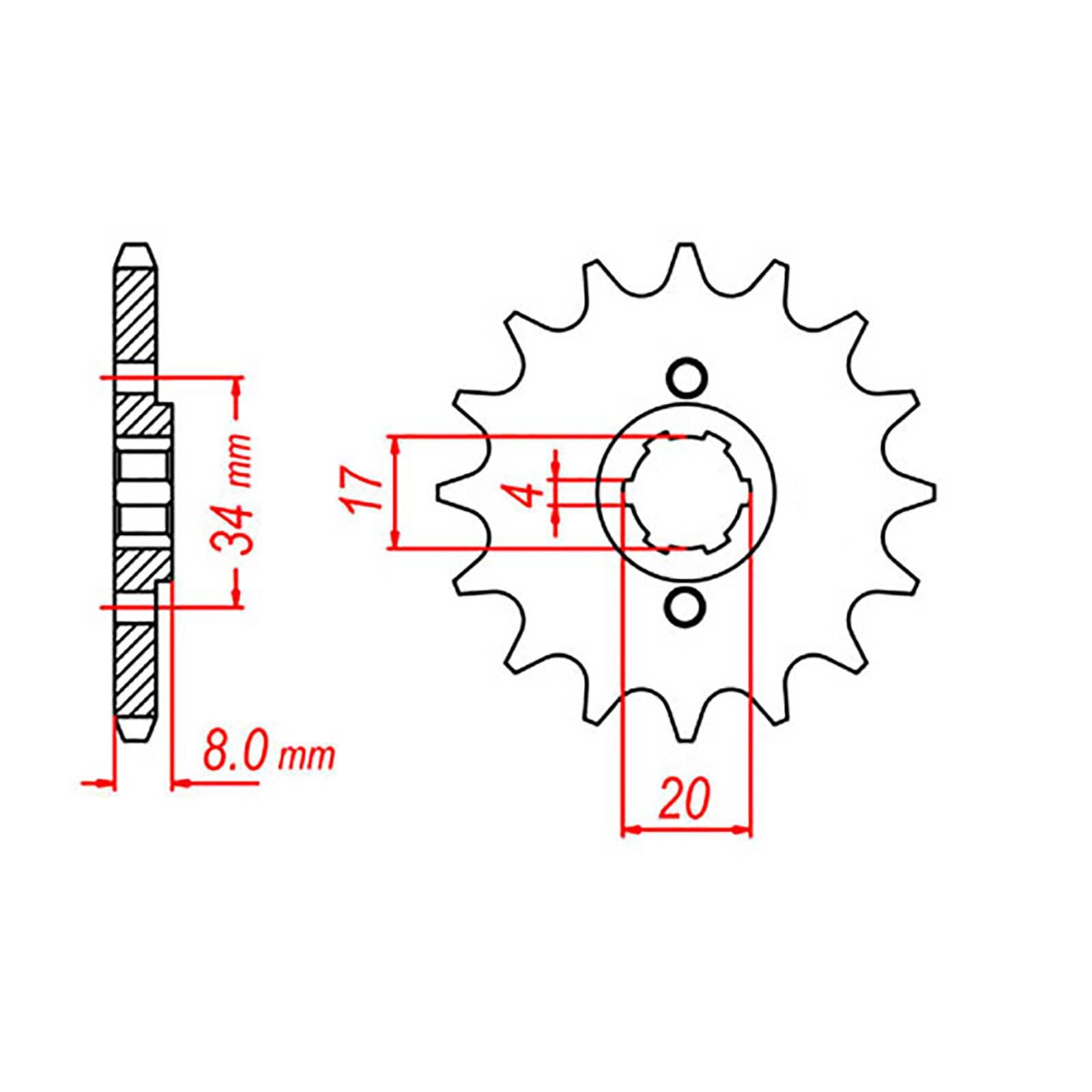 New MTX 287 Steel Sprocket - Front #520 (13T) #SPF26713