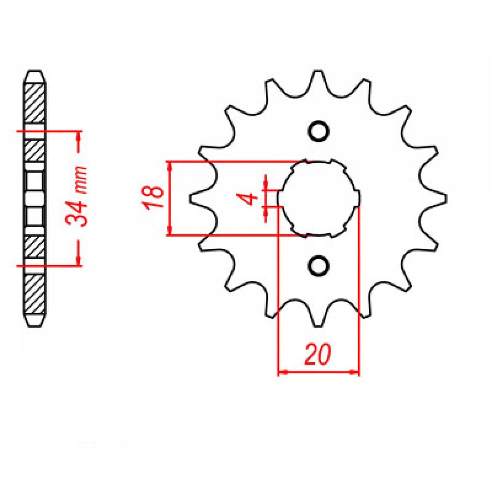 New MTX SPROCKET FRONT 328 15T #520 10-446-15