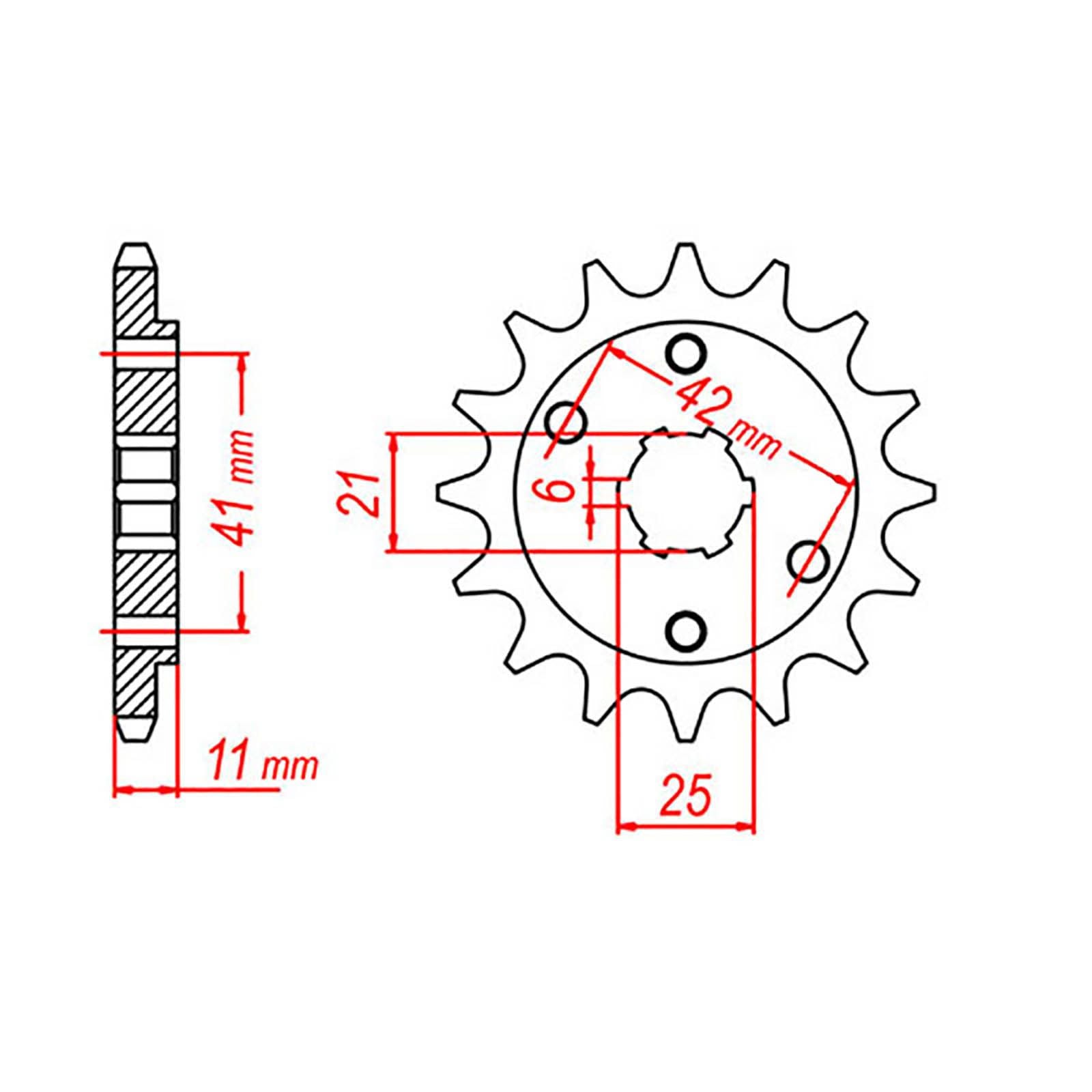 New MTX 283 Steel Sprocket - Front #520 (14T) #SPF28314