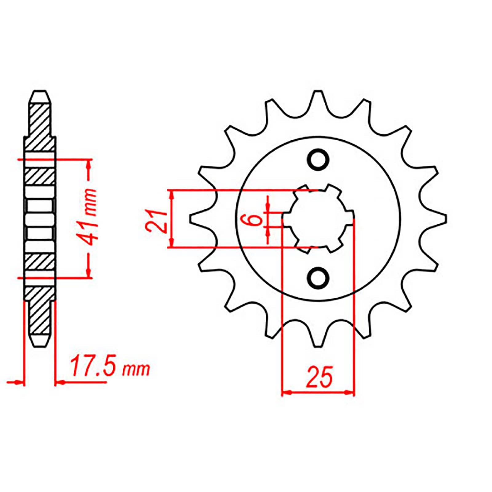 New MTX 294 Steel Sprocket - Front #525 (15T) #SPF28415