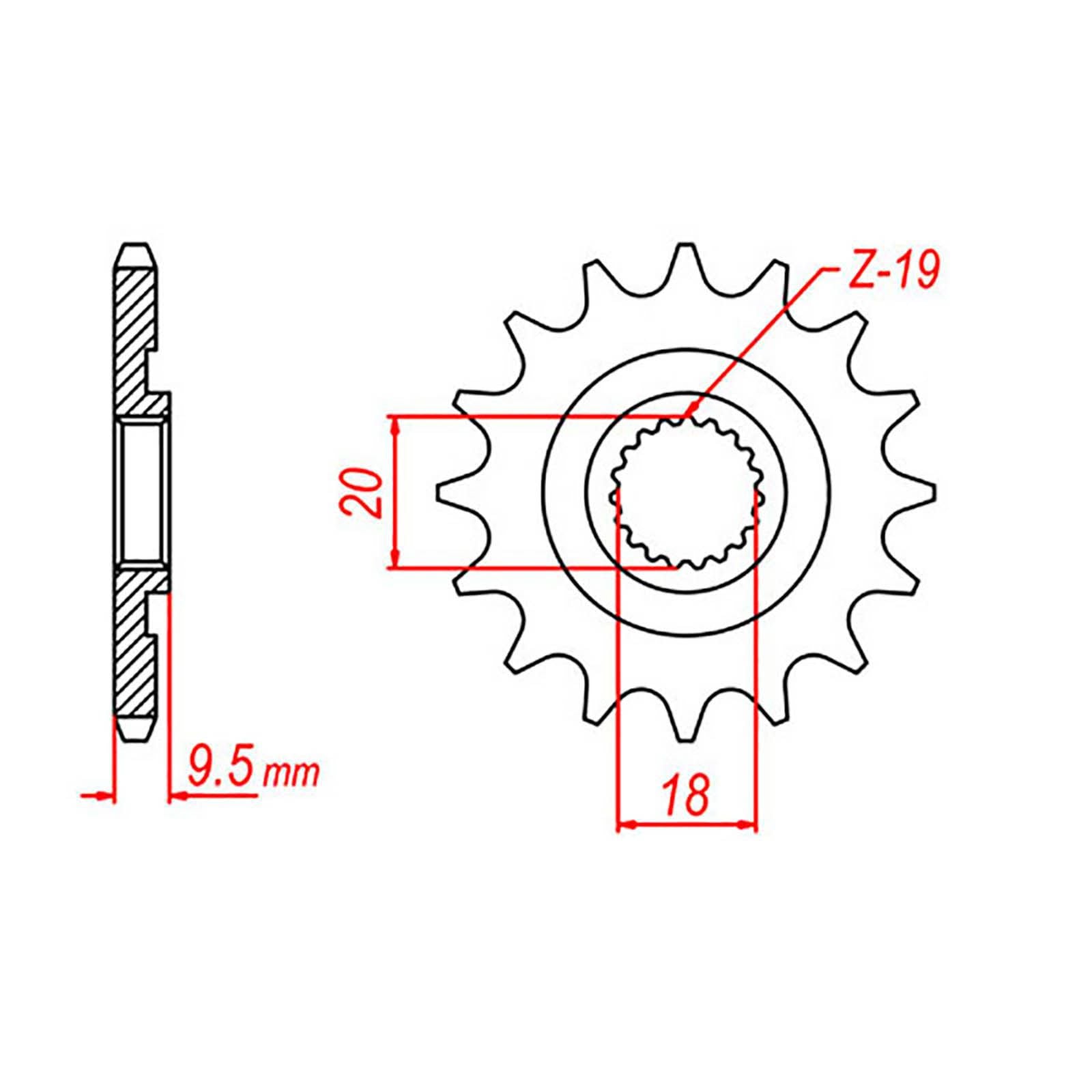 New MTX 268 Steel Sprocket - Front #520 (13T) #SPF33313